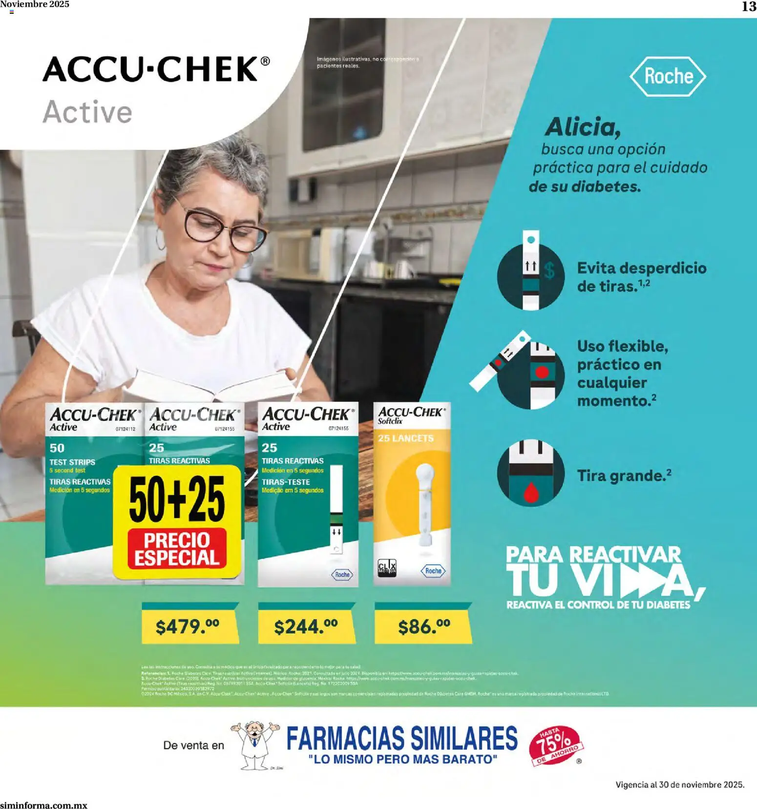 Nuevas ofertas de Farmacias Similares válidas en toda la República Mexicana desde el 01.11.2025. ¡Encuentra las mejores ofertas en Farmacias Similares catálogo! | Página: 13