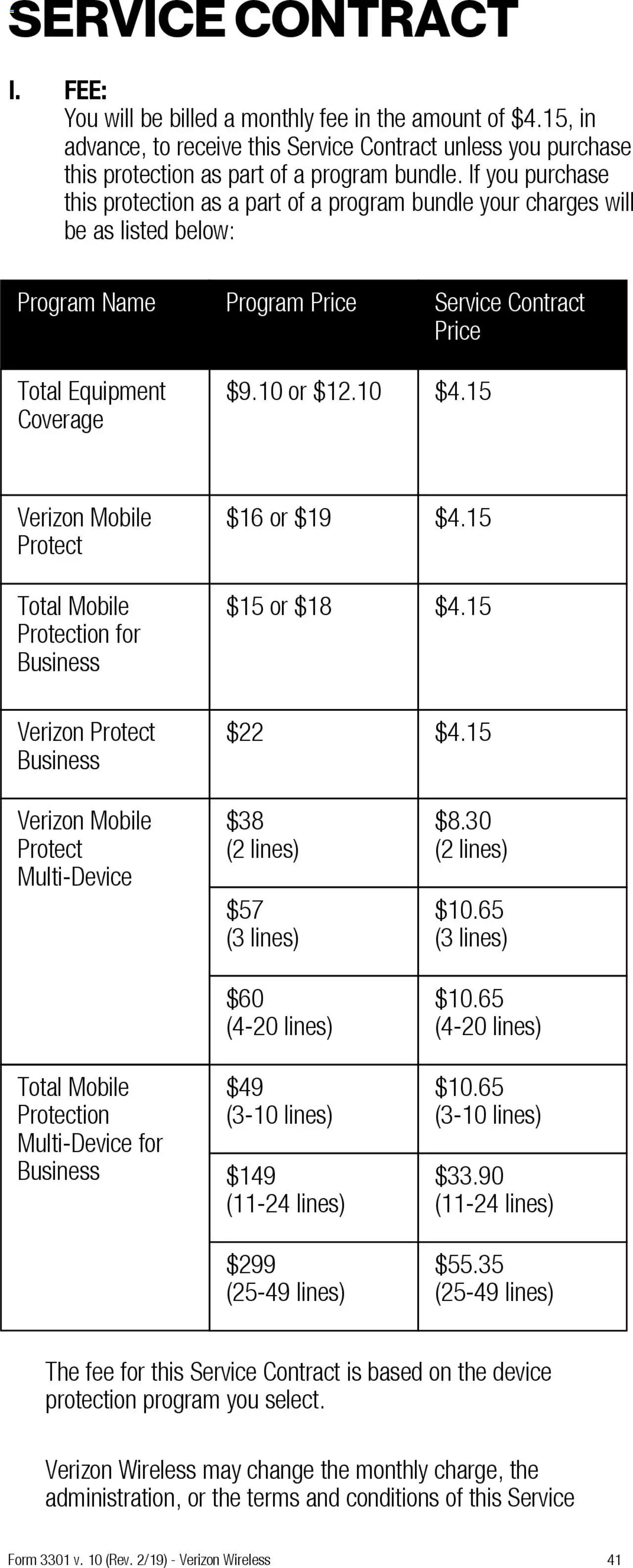 Verizon - Total Mobile Protection for Business and Multi-Devices for Business - valid from 13.03.2025 | Page: 41