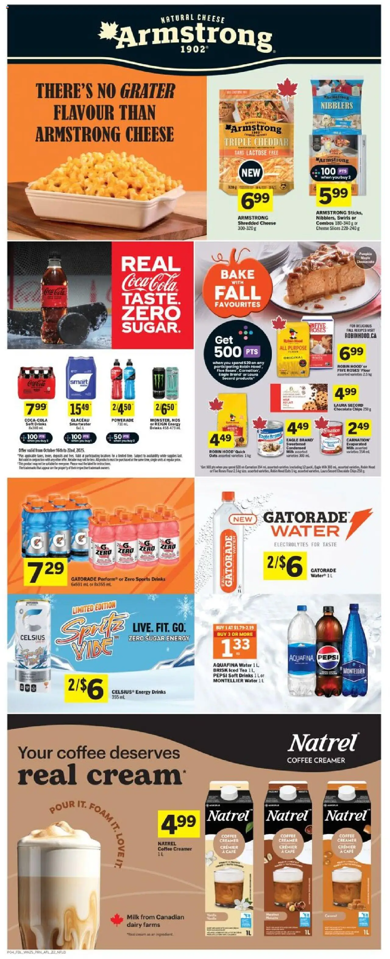 Foodland flyer valid from 16.10.2025 | Page: 5 | Products: Chips, Milk, Cheese, Chocolate