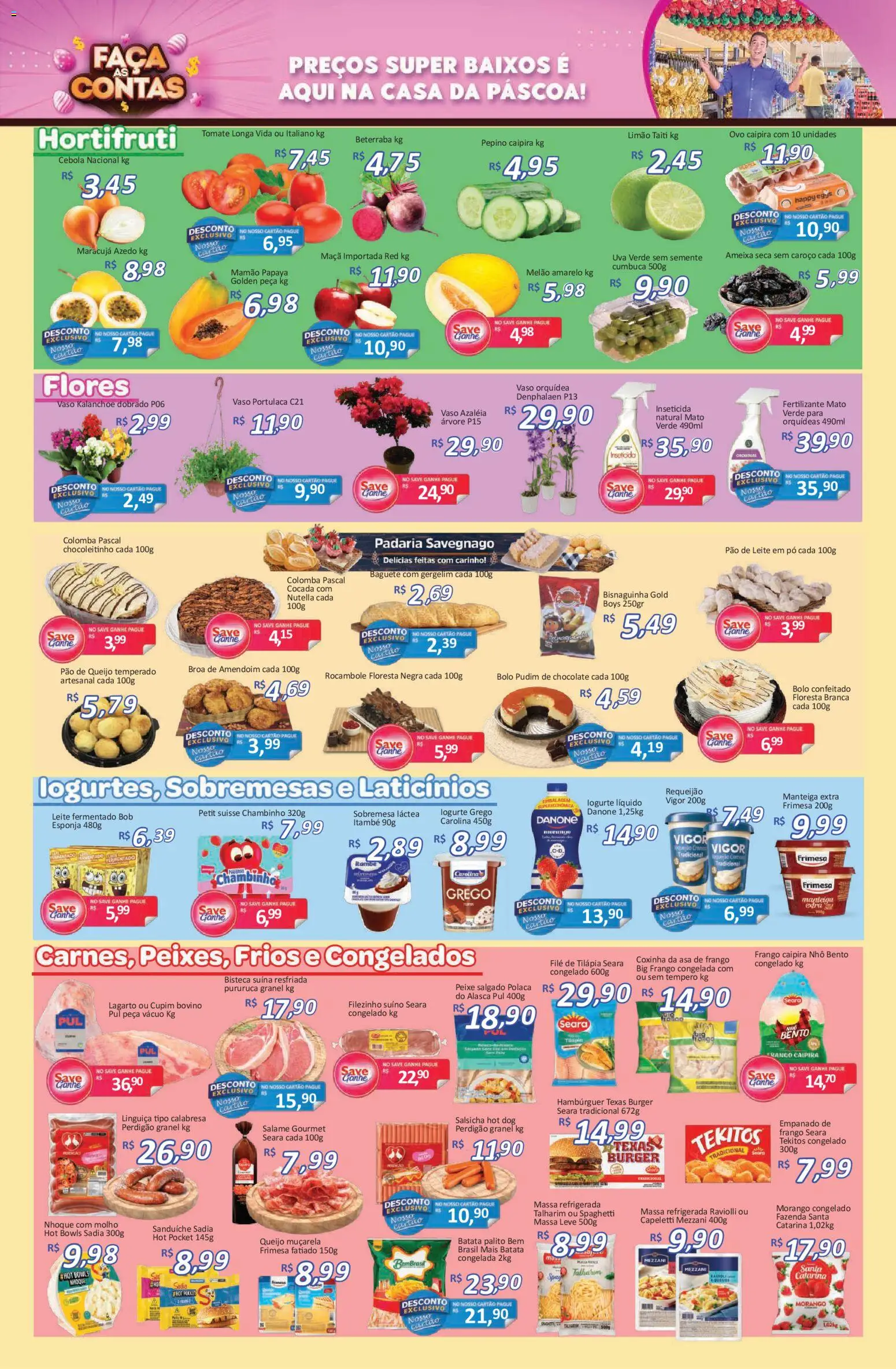 Savegnago Folheto - válido de 26.03.2026 | Página: 2 | Produtos: Amendoim, Talharim, Faca, Pão