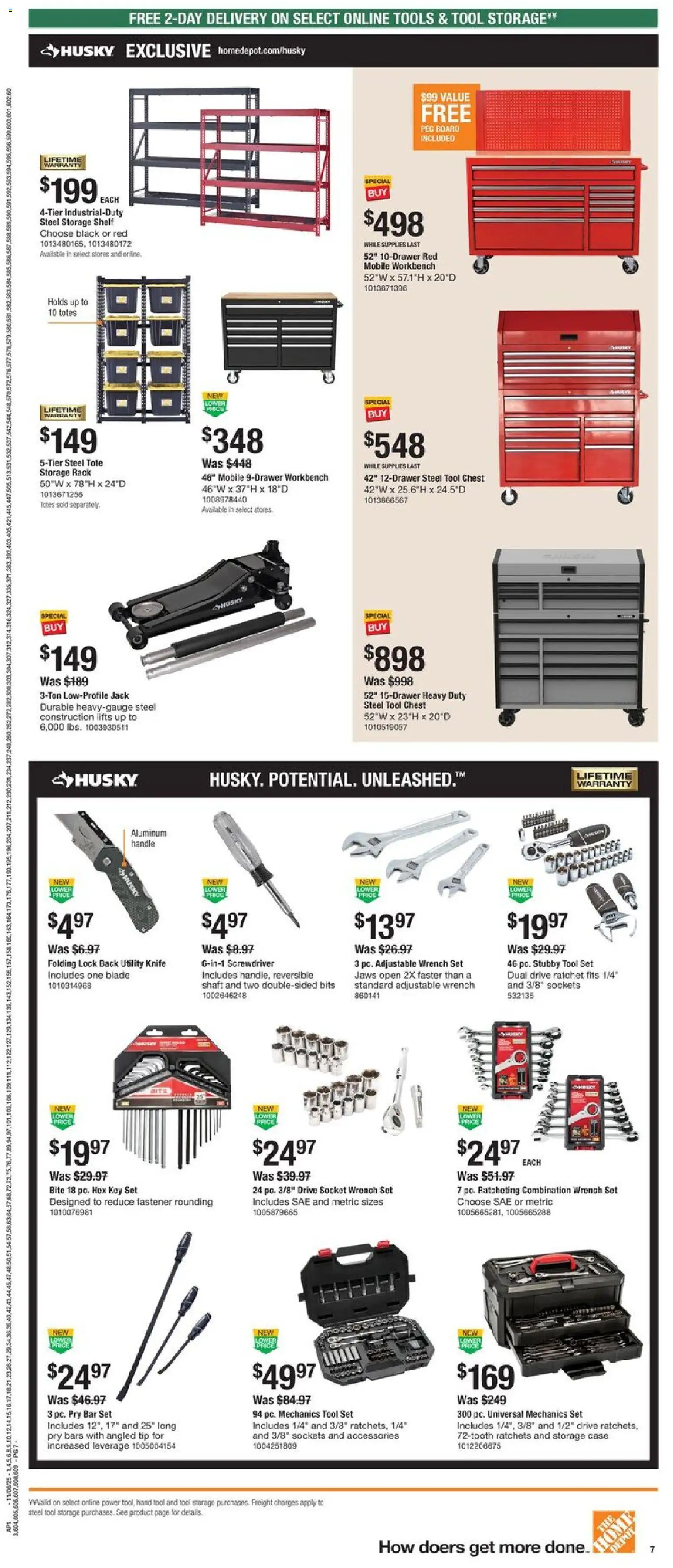 Home Depot Local Ad - TX - valid from 06.11.2025 | Page: 7 | Products: Fastener, Shelf, Socket, Ratchet