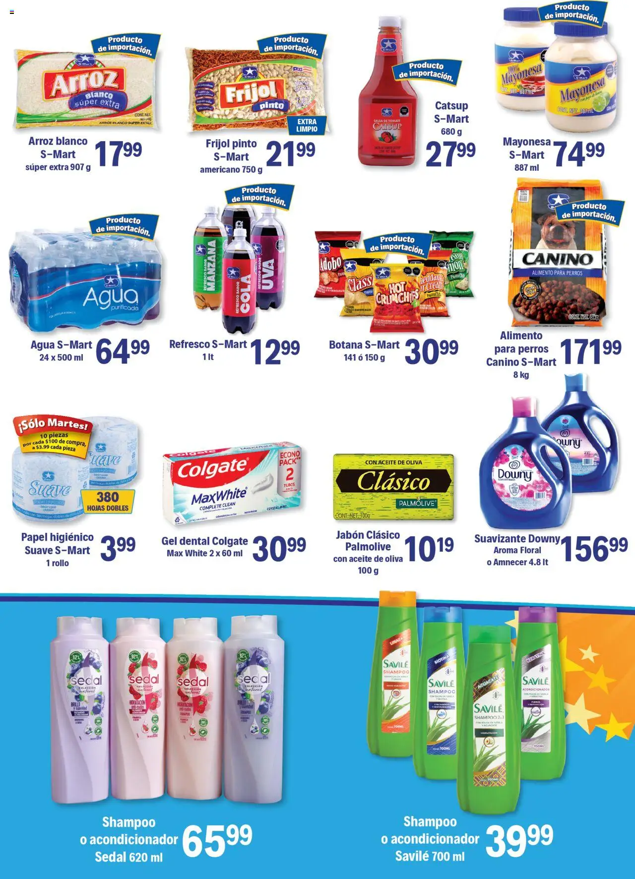 Nuevas ofertas de S-Mart válidas en toda la República Mexicana desde el 21.10.2025. ¡Encuentra las mejores ofertas en S-Mart folleto Juárez! | Página: 5 | Productos: Suavizante, Papel higiénico, Salsa de tomate, Acondicionador