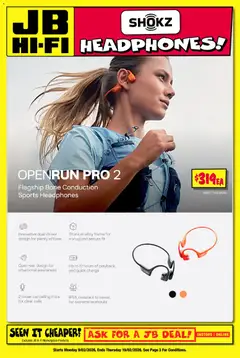 Preview of JB Hi-Fi Shokz Headphones - valid from 09.02.2026