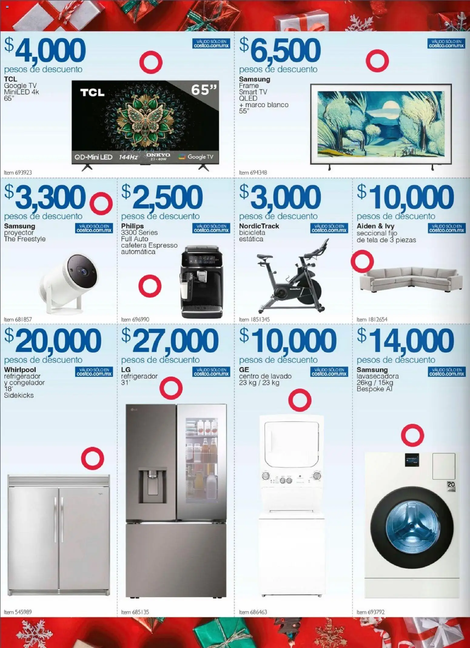 Nuevas ofertas de Costco válidas en toda la República Mexicana desde el 06.12.2025. ¡Encuentra las mejores ofertas en Costco catálogo Descuentos Especiales! | Página: 4 | Productos: Refrigerador, Proyector, Congelador, Cafetera