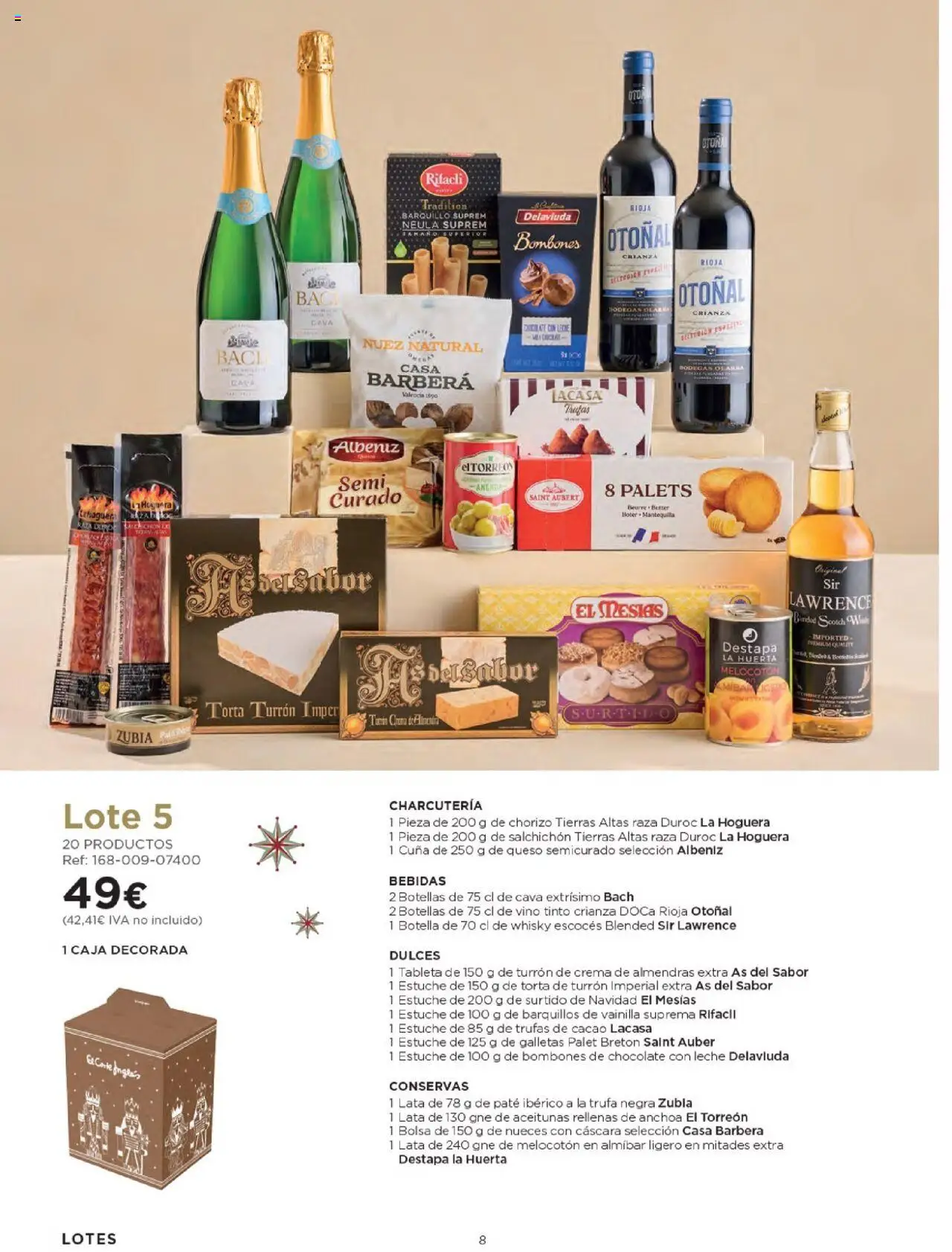Nuevas ofertas de El Corte Inglés válidas en toda la República Mexicana desde el 03.10.2025. ¡Encuentra las mejores ofertas en El Corte Inglés - Catálogo Cestas Navidad 2025! | Página: 8 | Productos: Aceitunas, Estuche, Cava, Botella