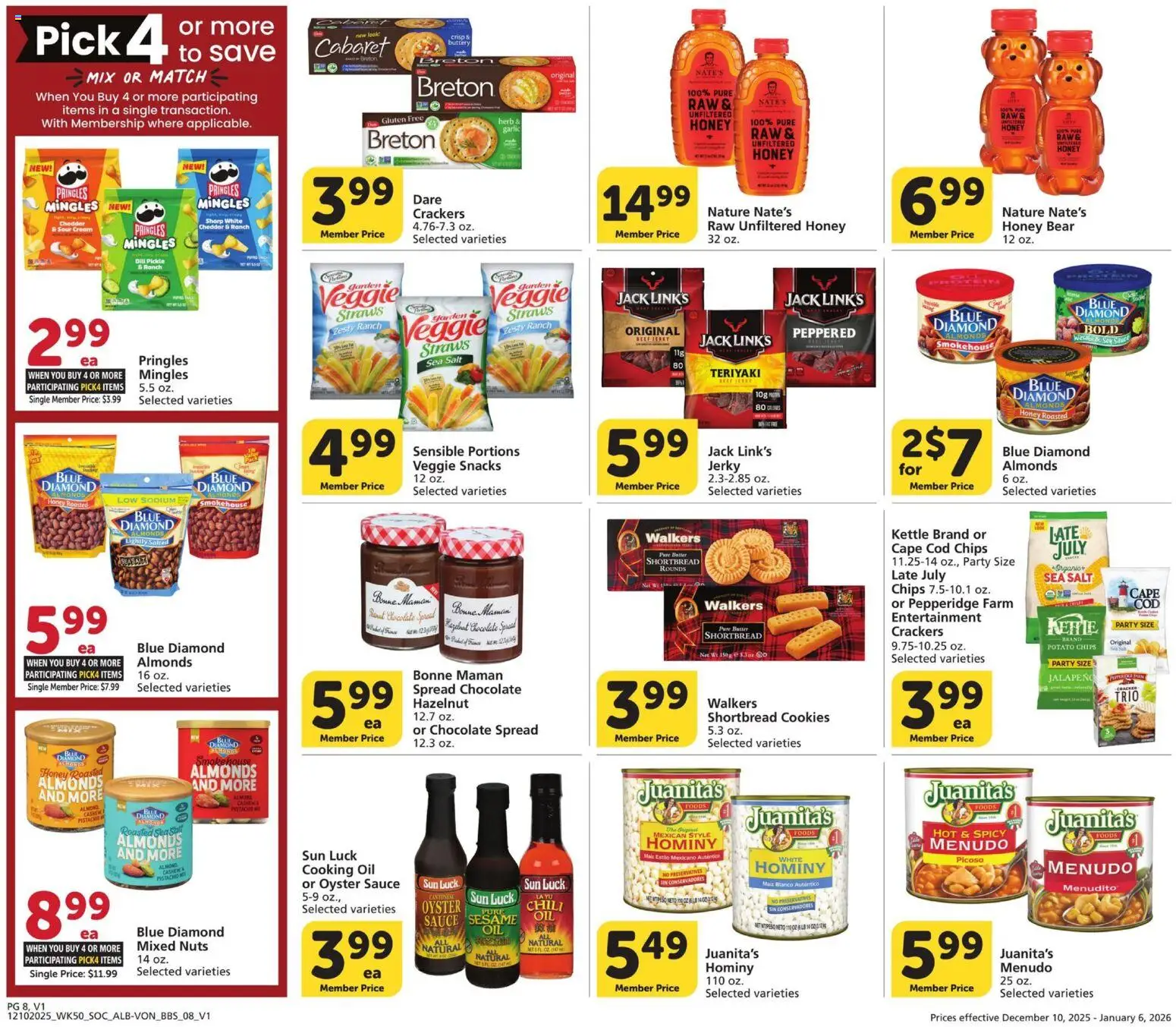 Vons Big Book of Savings - valid from 10.12.2025 | Page: 8 | Products: Oil, Chips, Nuts, Cookies