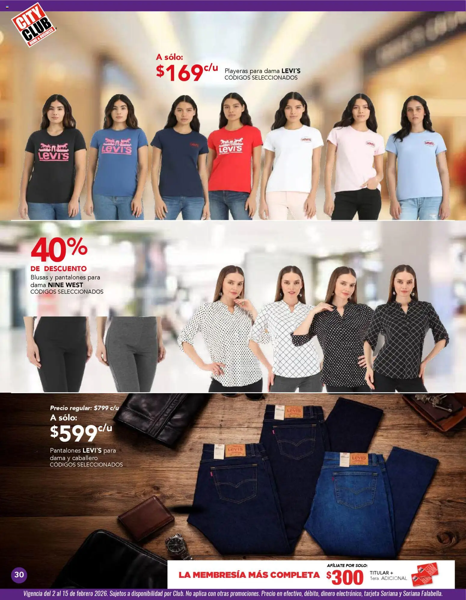 Nuevas ofertas de City Club válidas en toda la República Mexicana desde el 02.02.2026. ¡Encuentra las mejores ofertas en City Club catálogo! | Página: 30 | Productos: Pantalones