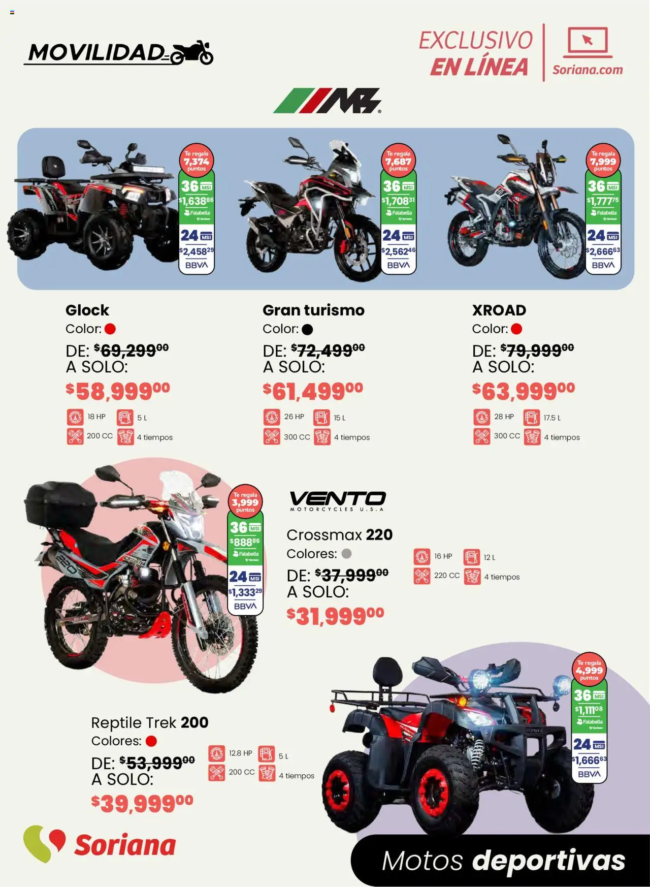 Nuevas ofertas de Soriana válidas en toda la República Mexicana desde el 04.10.2025. ¡Encuentra las mejores ofertas en Soriana - Motos y más Exclusivo en línea! | Página: 10 | Productos: Té