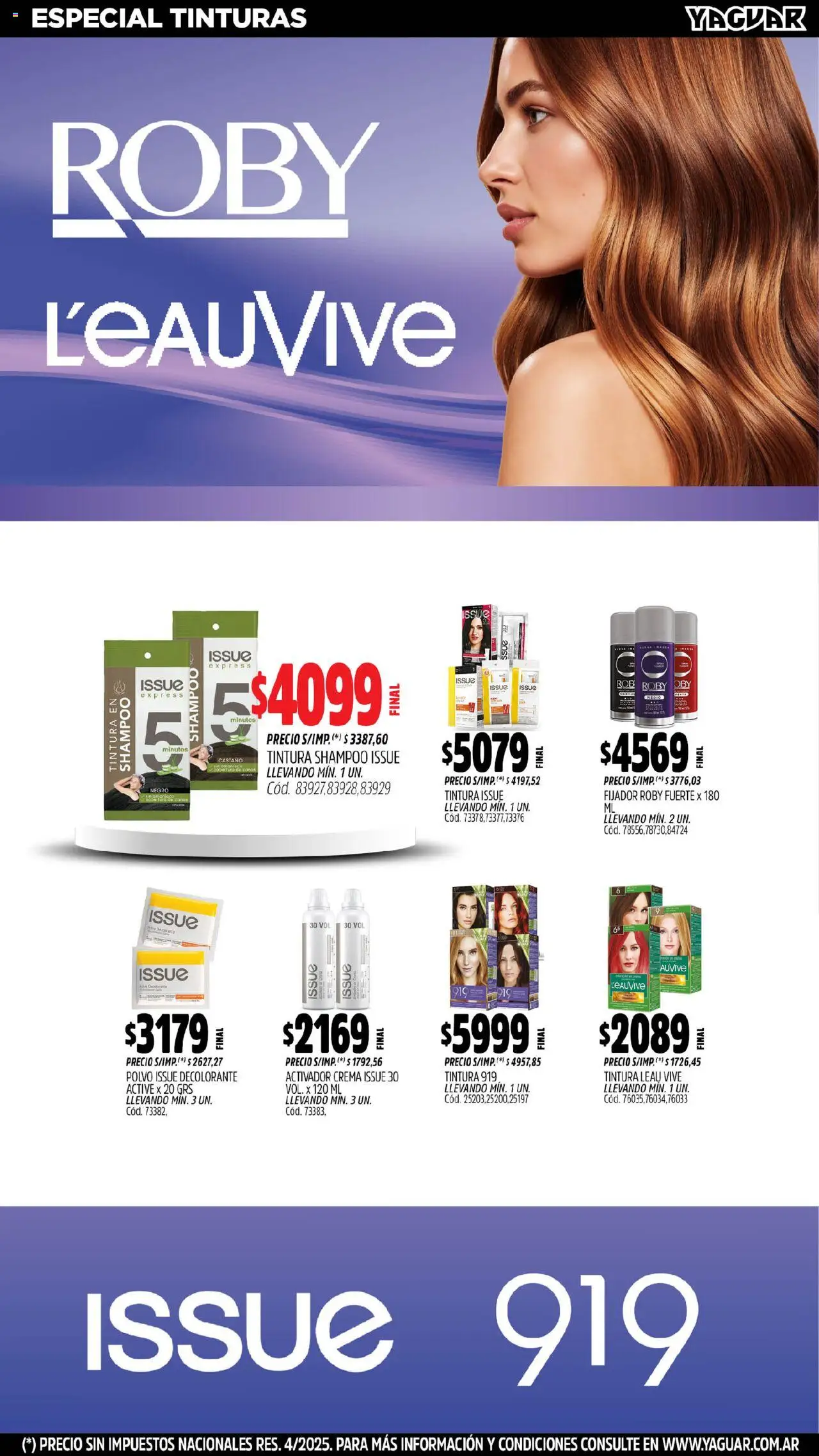 Yaguar - José C. Paz │ válido desde el 13.10.2025 | Página: 26 | Productos: Shampoo, Tintura, Fijador, Crema