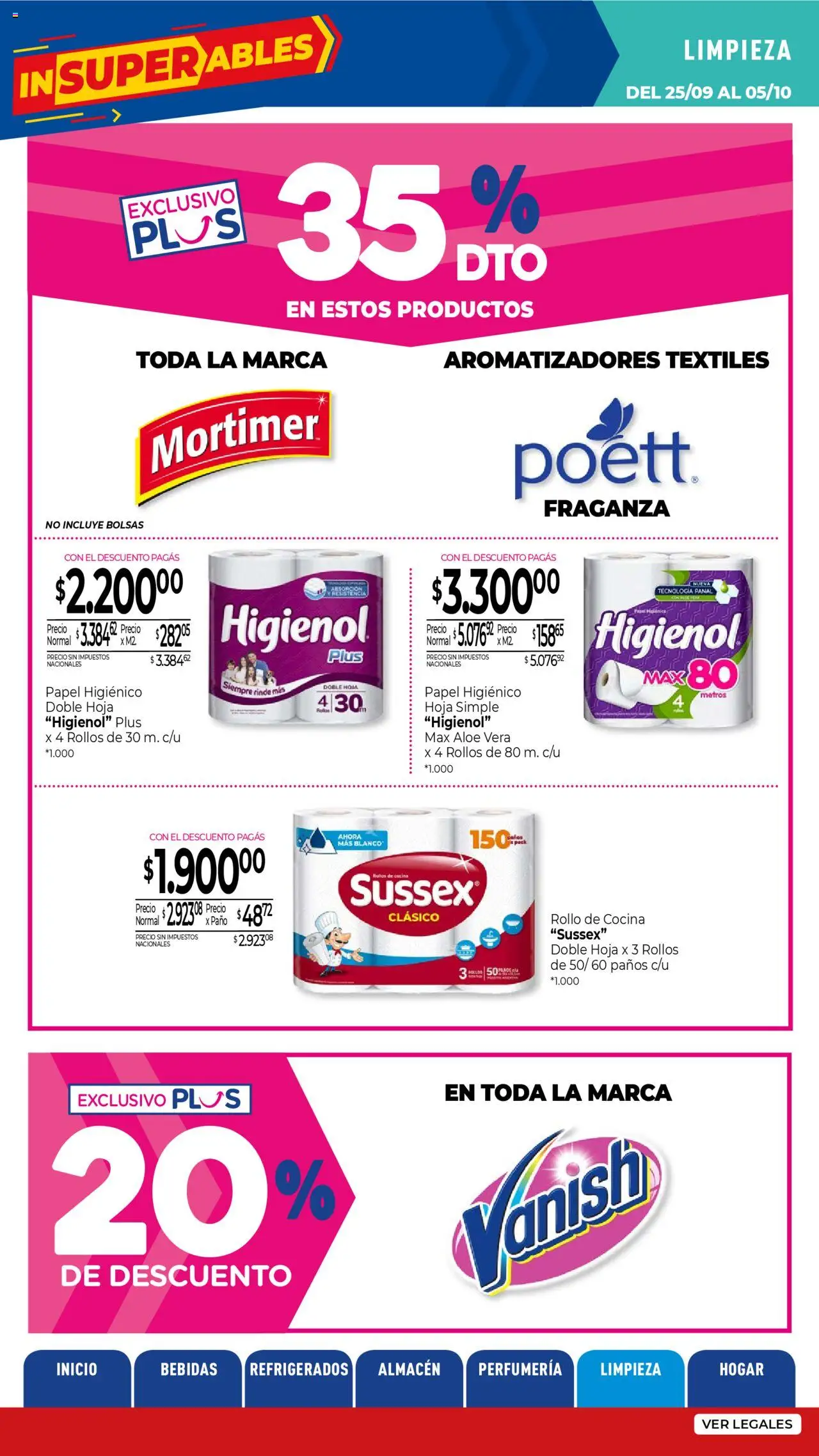 La Anonima catálogo │ válido desde el 25.09.2025 | Página: 30 | Productos: Papel higiénico, Cocina