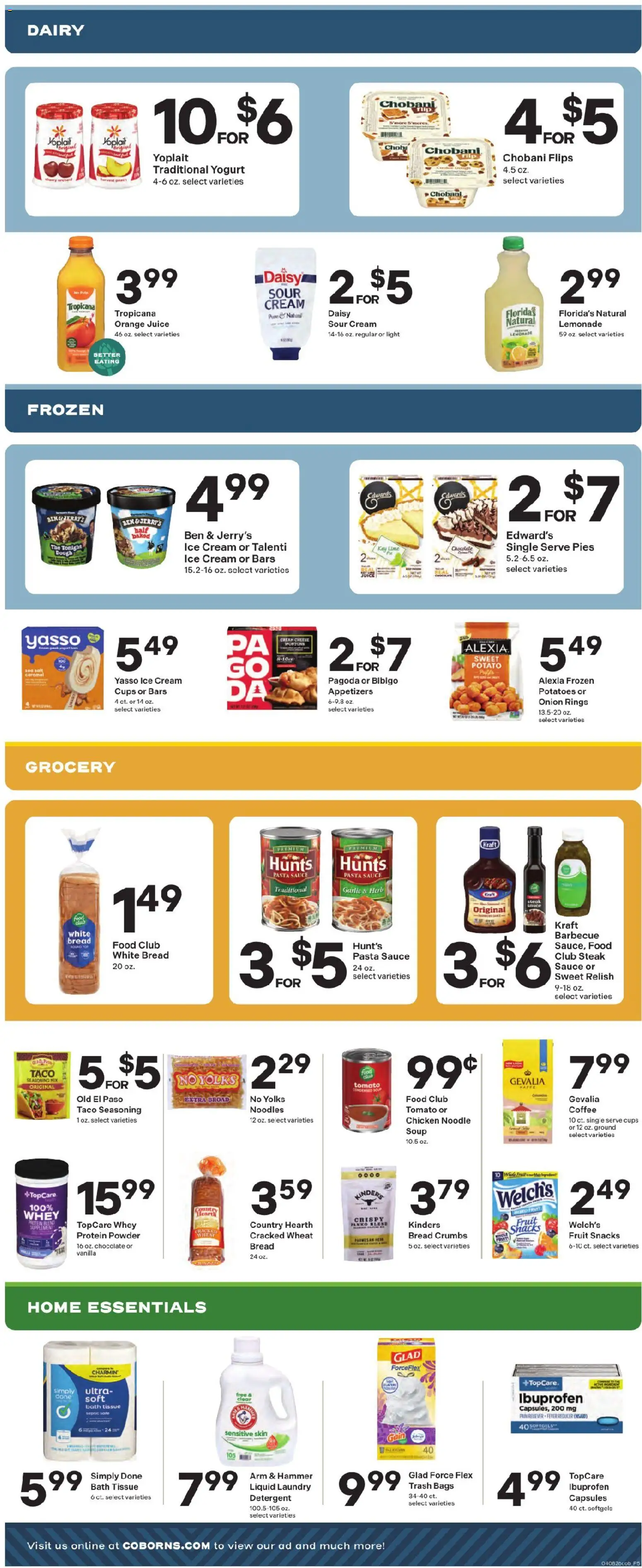 Coborn's Weekly Ad - valid from 08.04.2026 | Page: 5 | Products: Safe, Bread, Ice cream, Potatoes