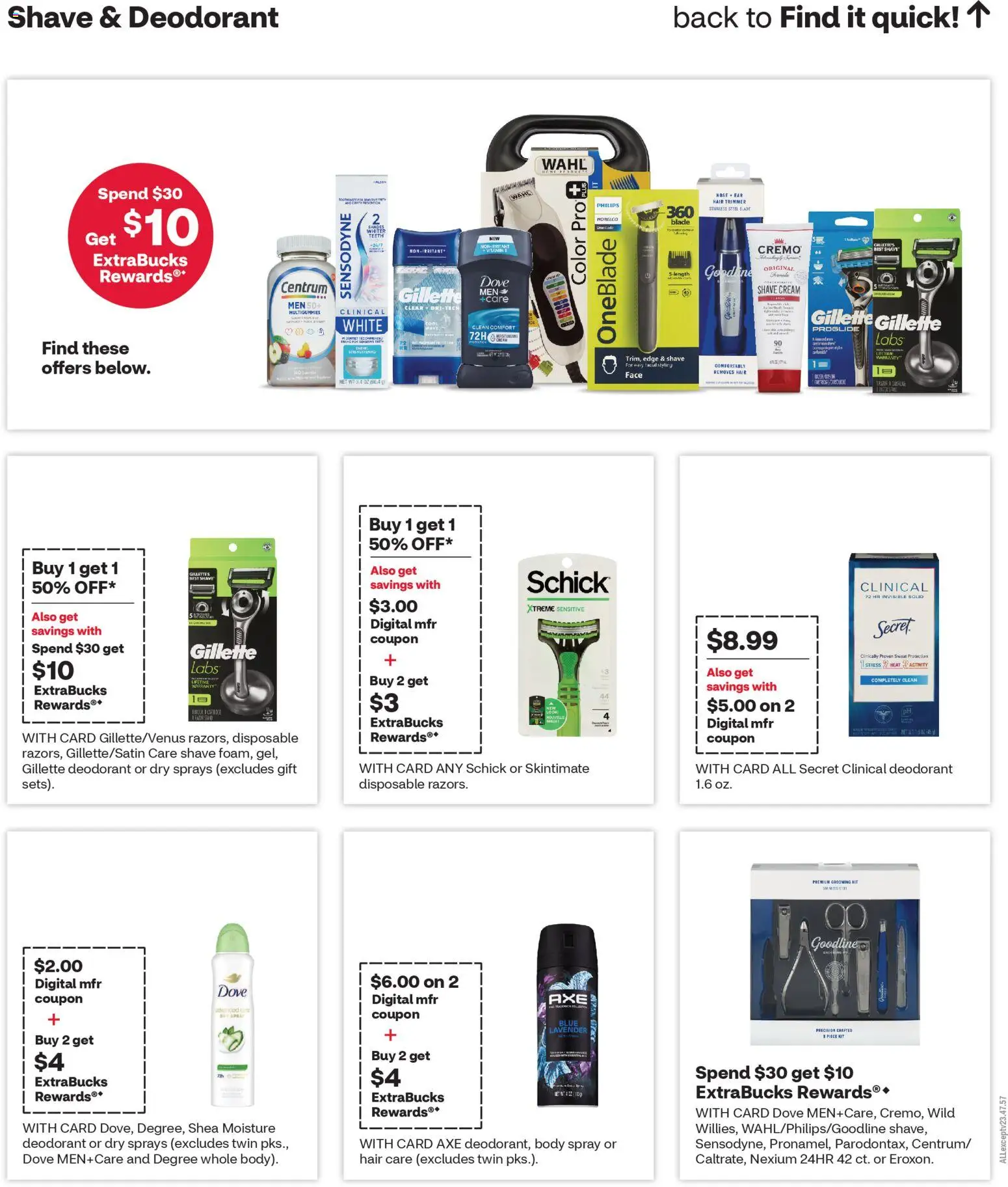 CVS Pharmacy Weekly Ad - NY - valid from 02.11.2025 | Page: 15 | Products: Trimmer, Axe, Deodorant, Cream