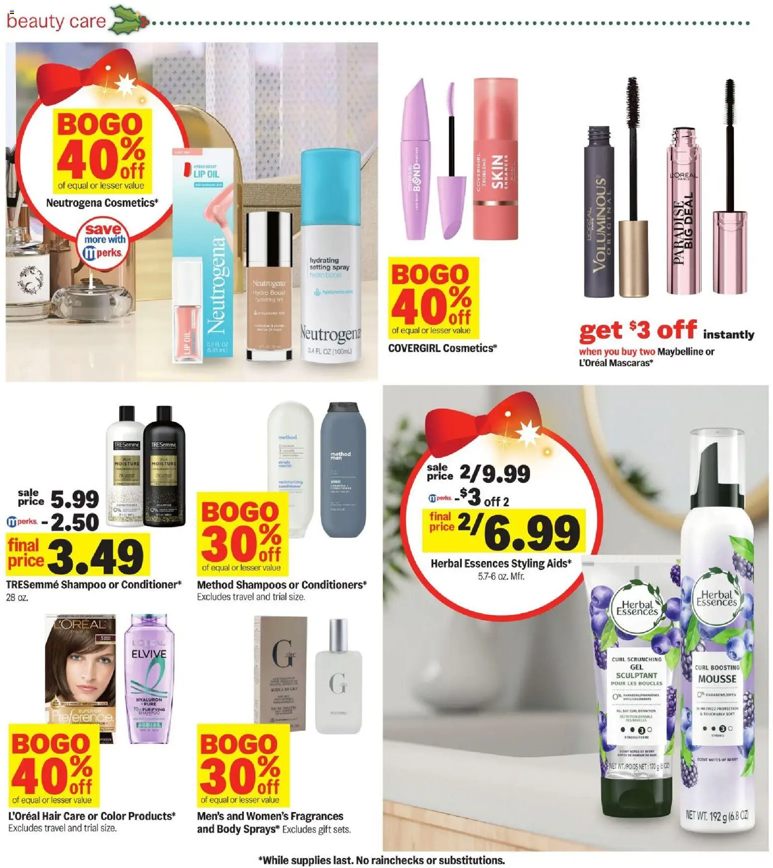 Meijer Weekly Ad - MI - valid from 12.11.2025 | Page: 33 | Products: Setting Spray, Shampoo, Conditioner, Oil