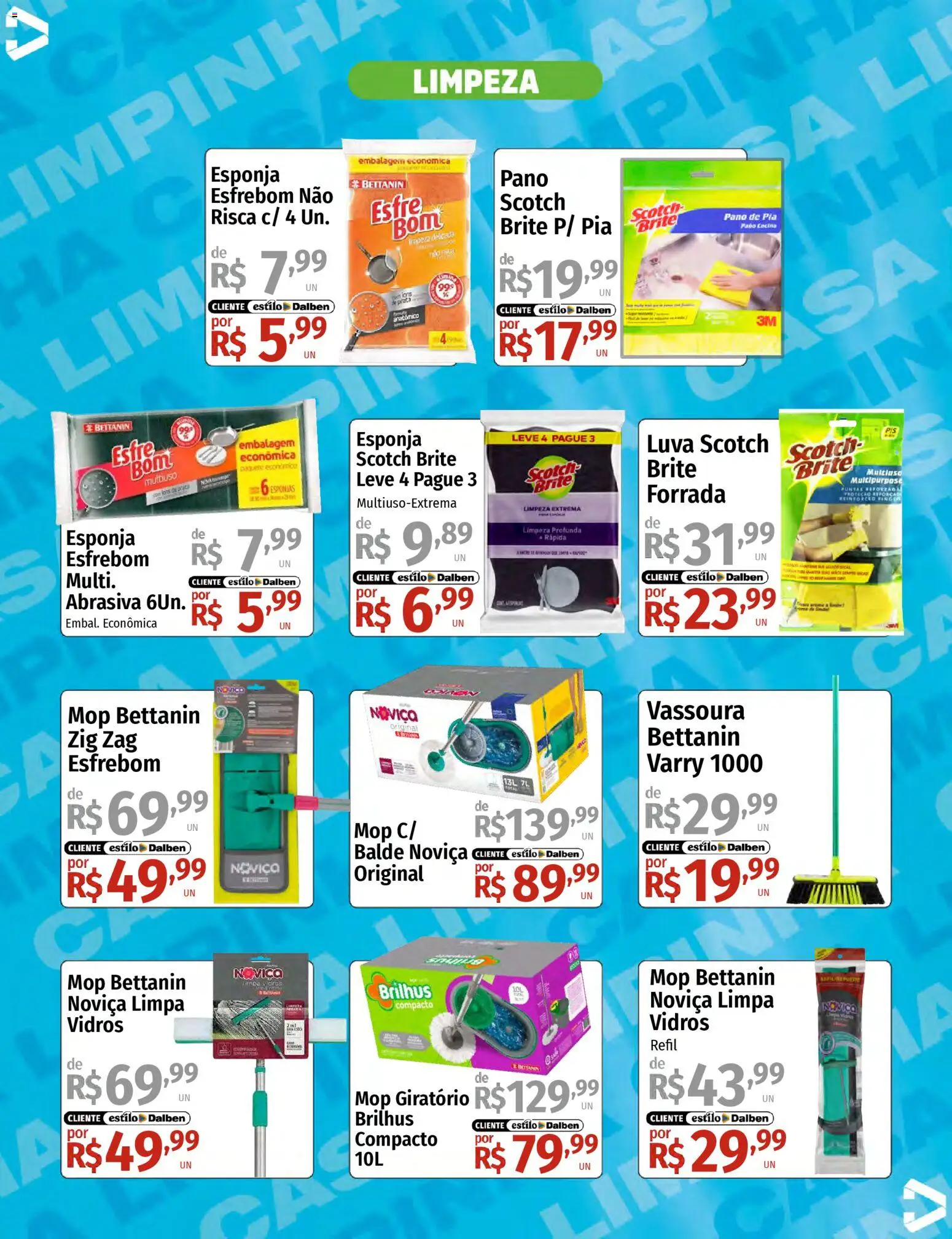 Supermercado Dalben Folheto - válido de 30.03.2026 | Página: 4 | Produtos: Mop, Pia, Vassoura, Balde