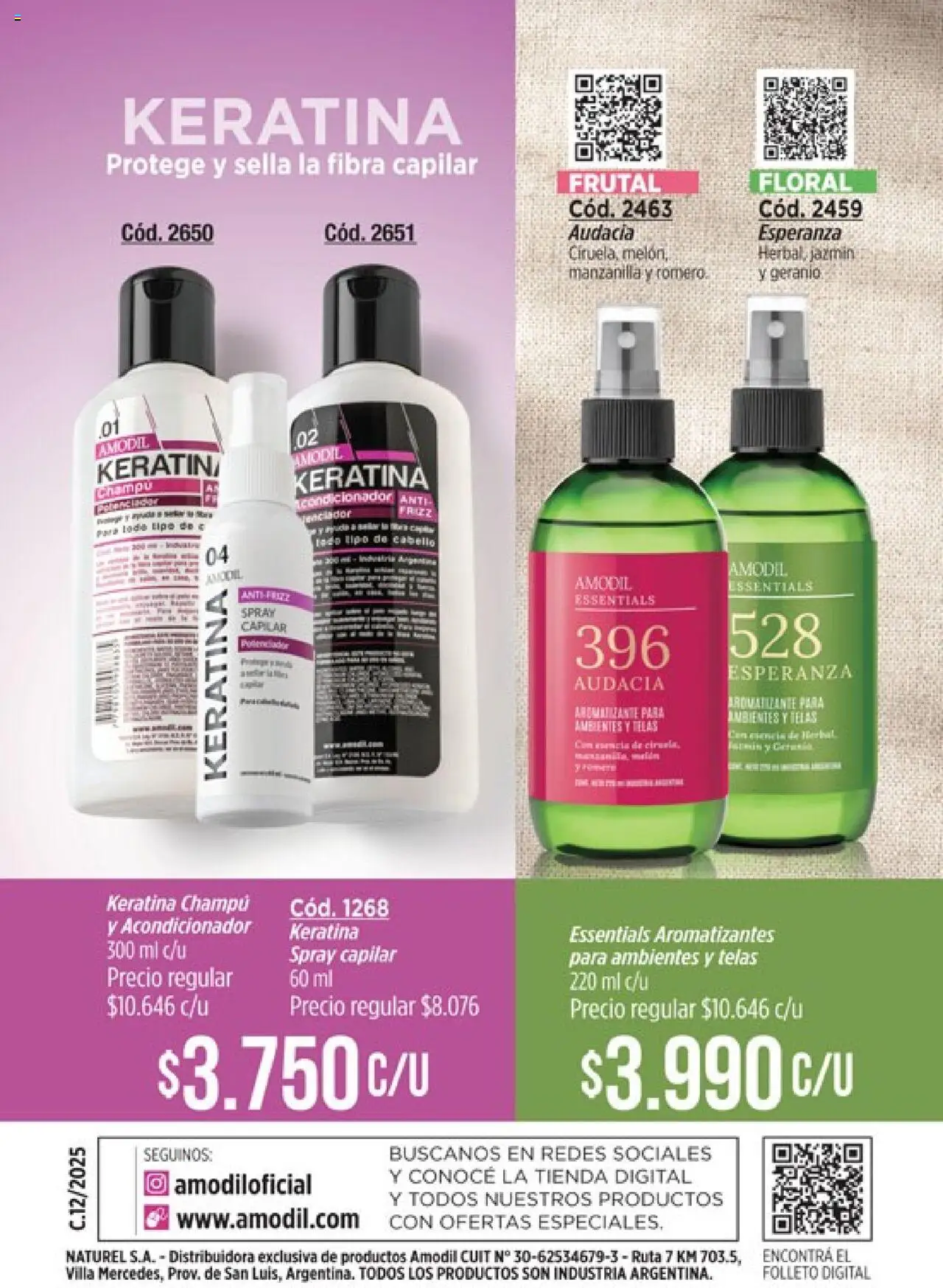 Catálogo Amodil Campaña 12 │ válido desde el 26.06.2025 | Página: 164 | Productos: Champú, Acondicionador