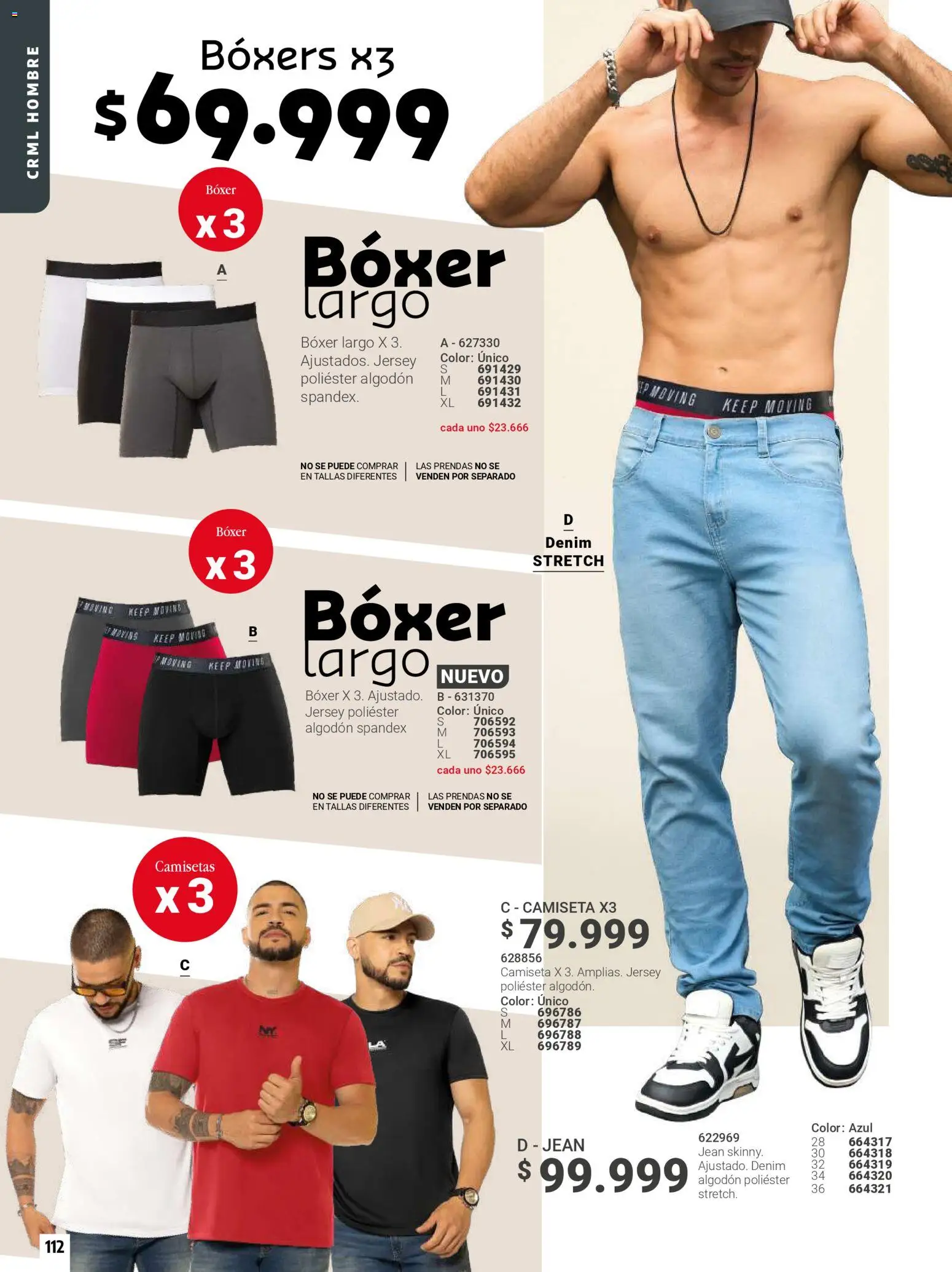 Carmel revista - valida desde el 01.04.2026 | Página: 112 | Productos: Algodón, Jean, Boxers, Camiseta