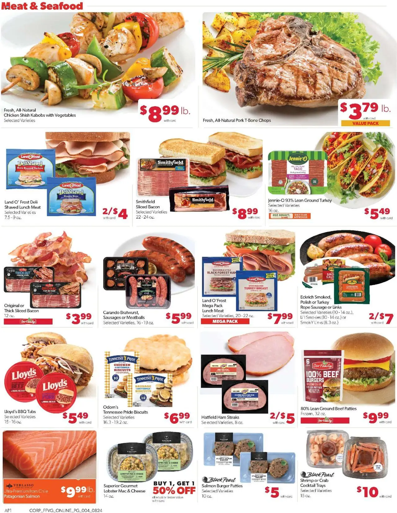 Family Fare Weekly Ad - MI - valid from 24.08.2025 | Page: 8 | Products: Cheese, Ham, Seafood, Oven