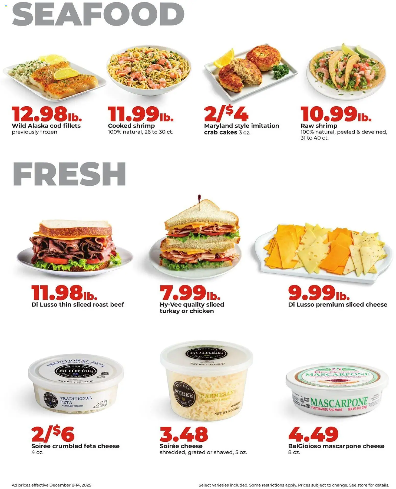 HyVee Weekly Ad - valid from 08.12.2025 | Page: 17 | Products: Cheese, Beef, Seafood