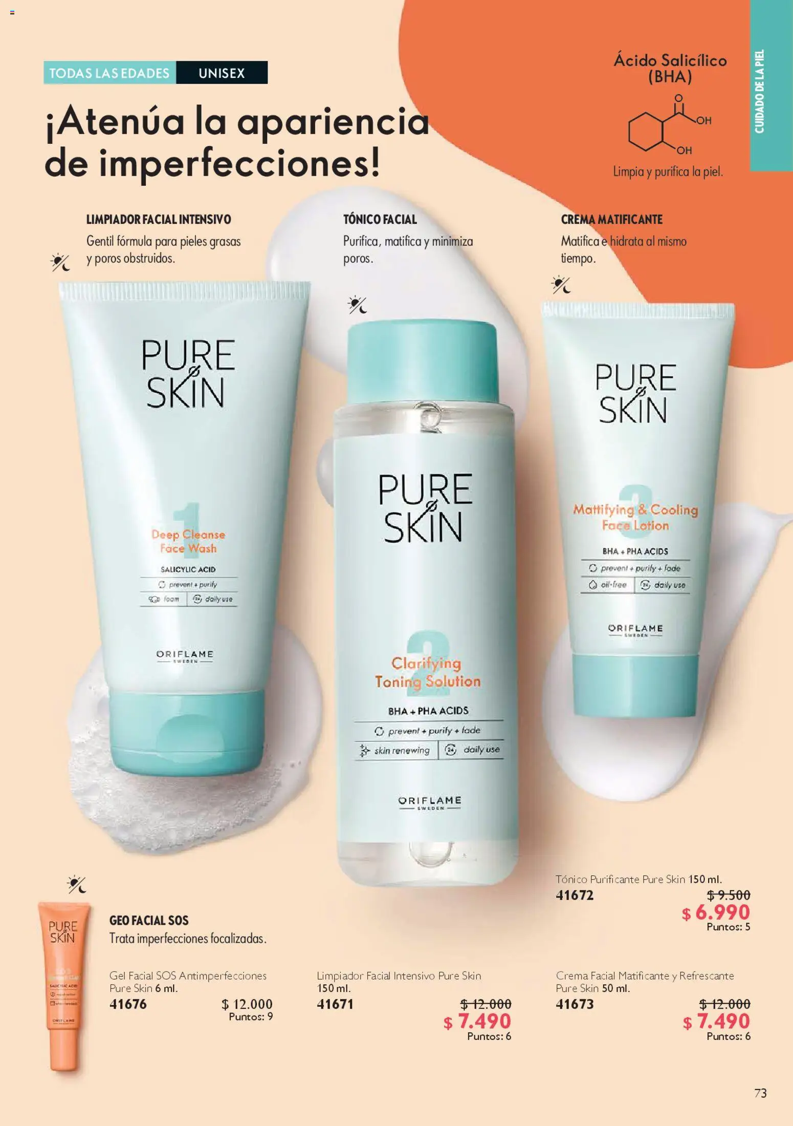 Oriflame ofertas  │ válido desde el 28.03.2026 | Página: 73 | Productos: Limpiador, Limpiador facial, Crema