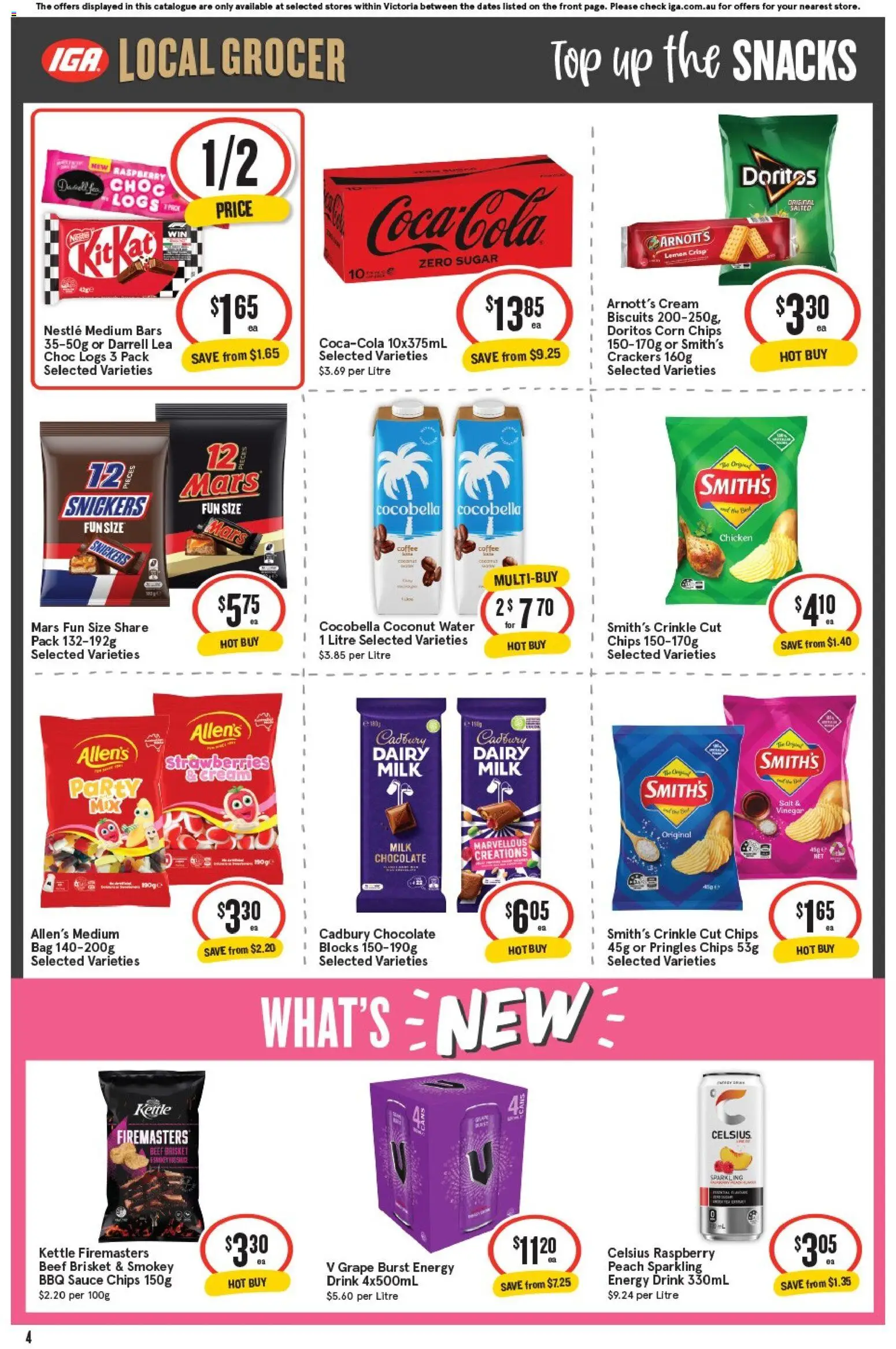 IGA catalogue - valid from 25.02.2026 | Page: 4 | Products: Coffee, Chips, Sugar, Lemon