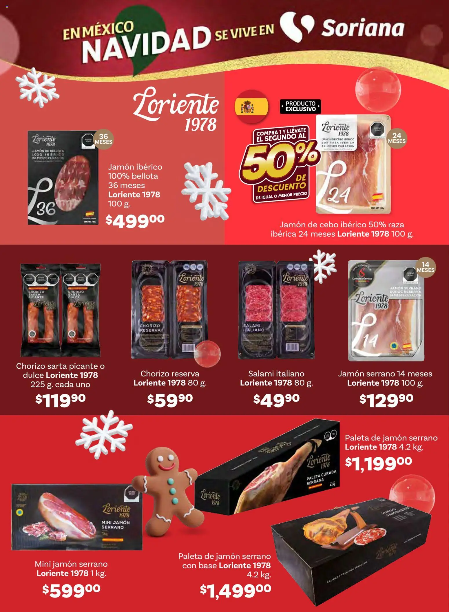 Nuevas ofertas de Soriana válidas en toda la República Mexicana desde el 11.12.2025. ¡Encuentra las mejores ofertas en Soriana - Preciazazaso Súper: Ags, Col, Gto, Jal, Mich! | Página: 52 | Productos: Jamón, Chorizo, Juego, Salami
