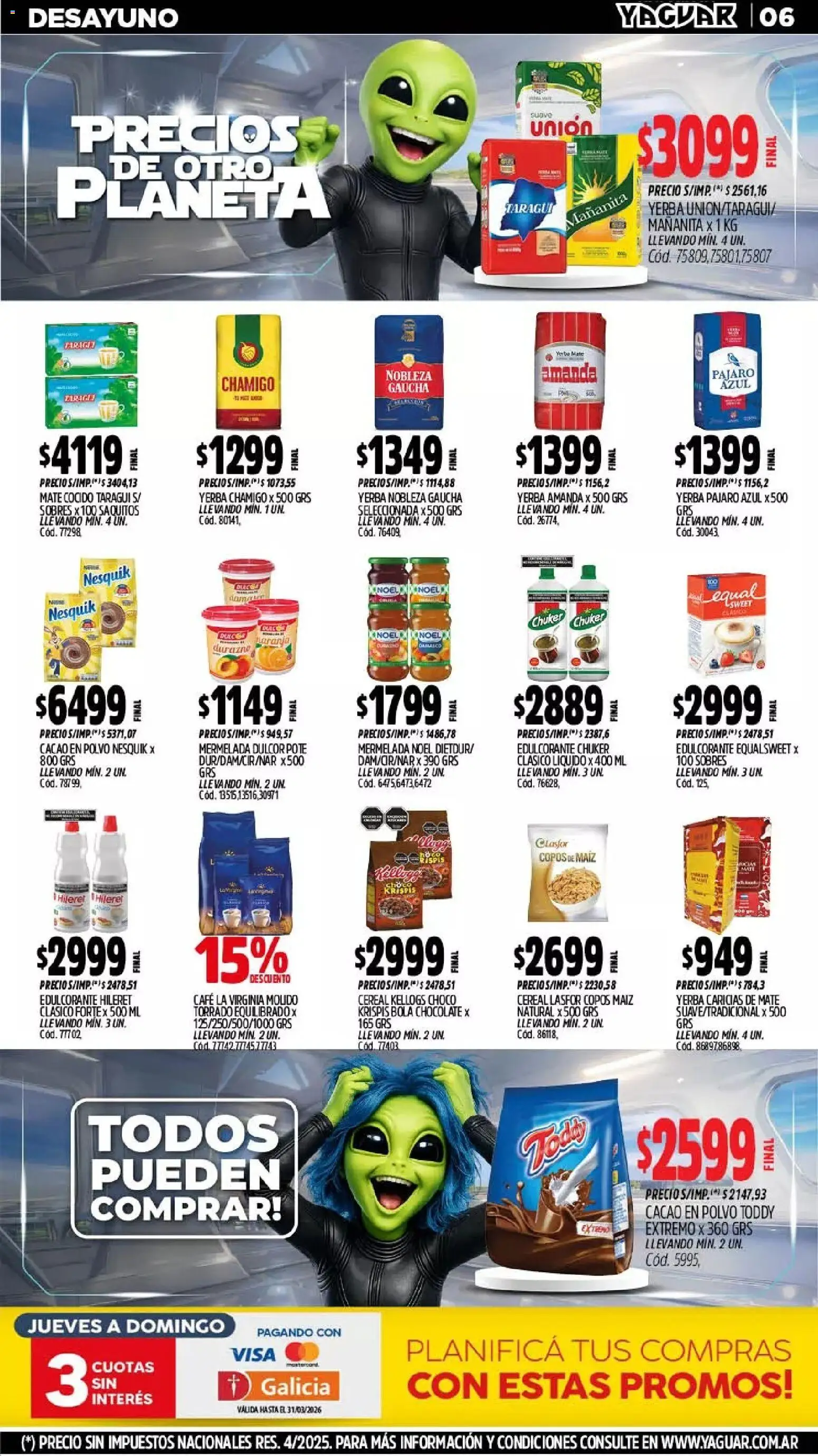 Yaguar - Oferta Semanal Misiones │ válido desde el 11.03.2026 | Página: 6 | Productos: Mate, Yerba, Polvo, Chocolate
