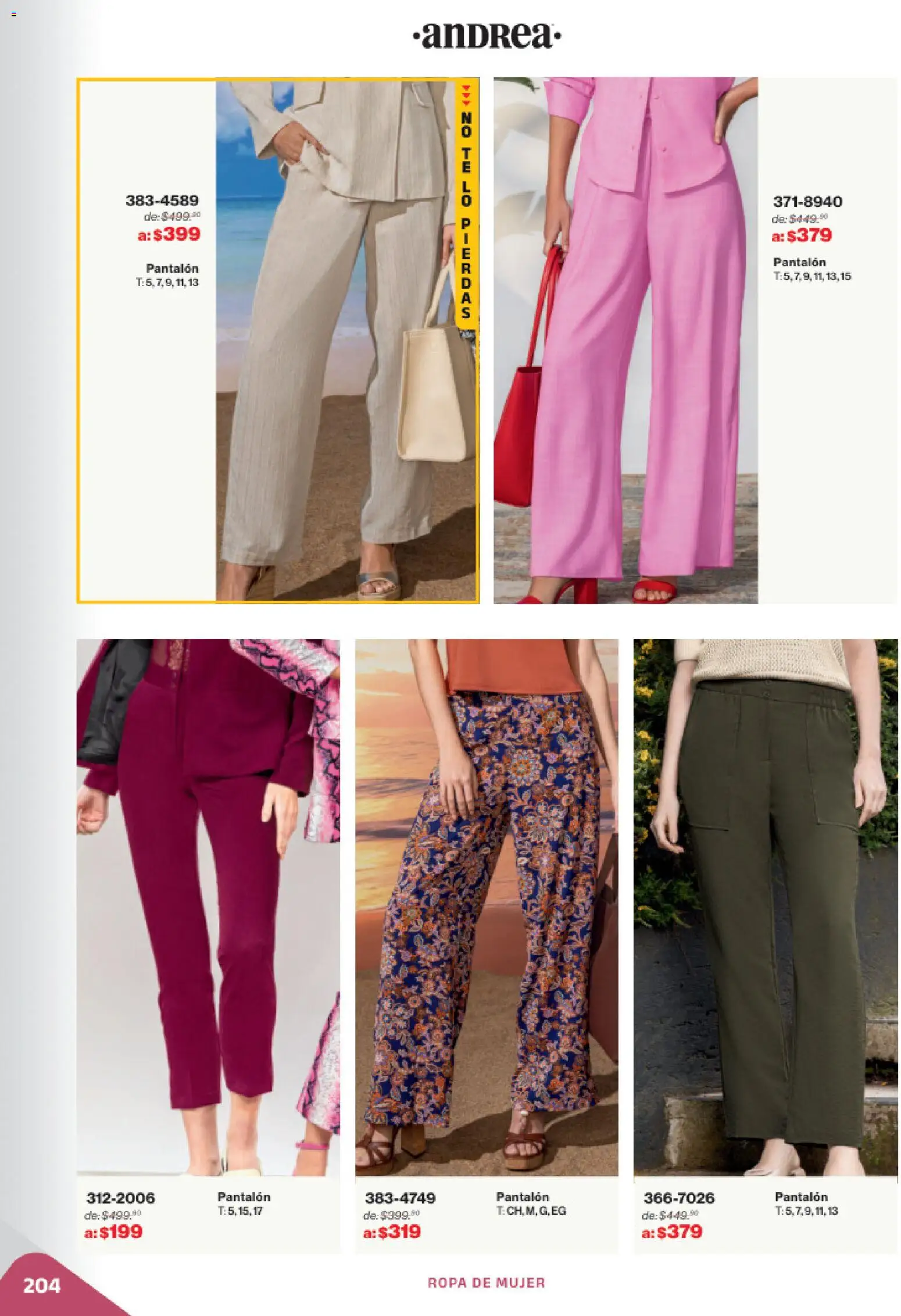 Nuevas ofertas de Andrea válidas en toda la República Mexicana desde el 02.11.2025. ¡Encuentra las mejores ofertas en Andrea catálogo Outlet! | Página: 204 | Productos: Ropa