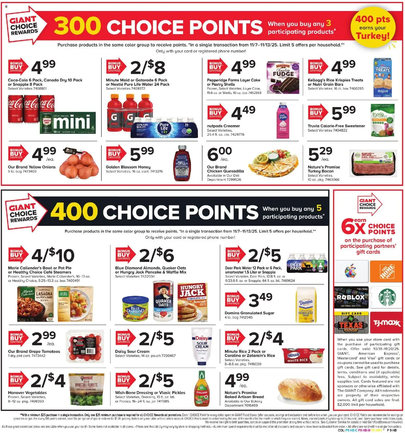 Giant Weekly Ad - valid from 07.11.2025 | Page: 7 | Products: Bread, Water, Sauce, Sugar