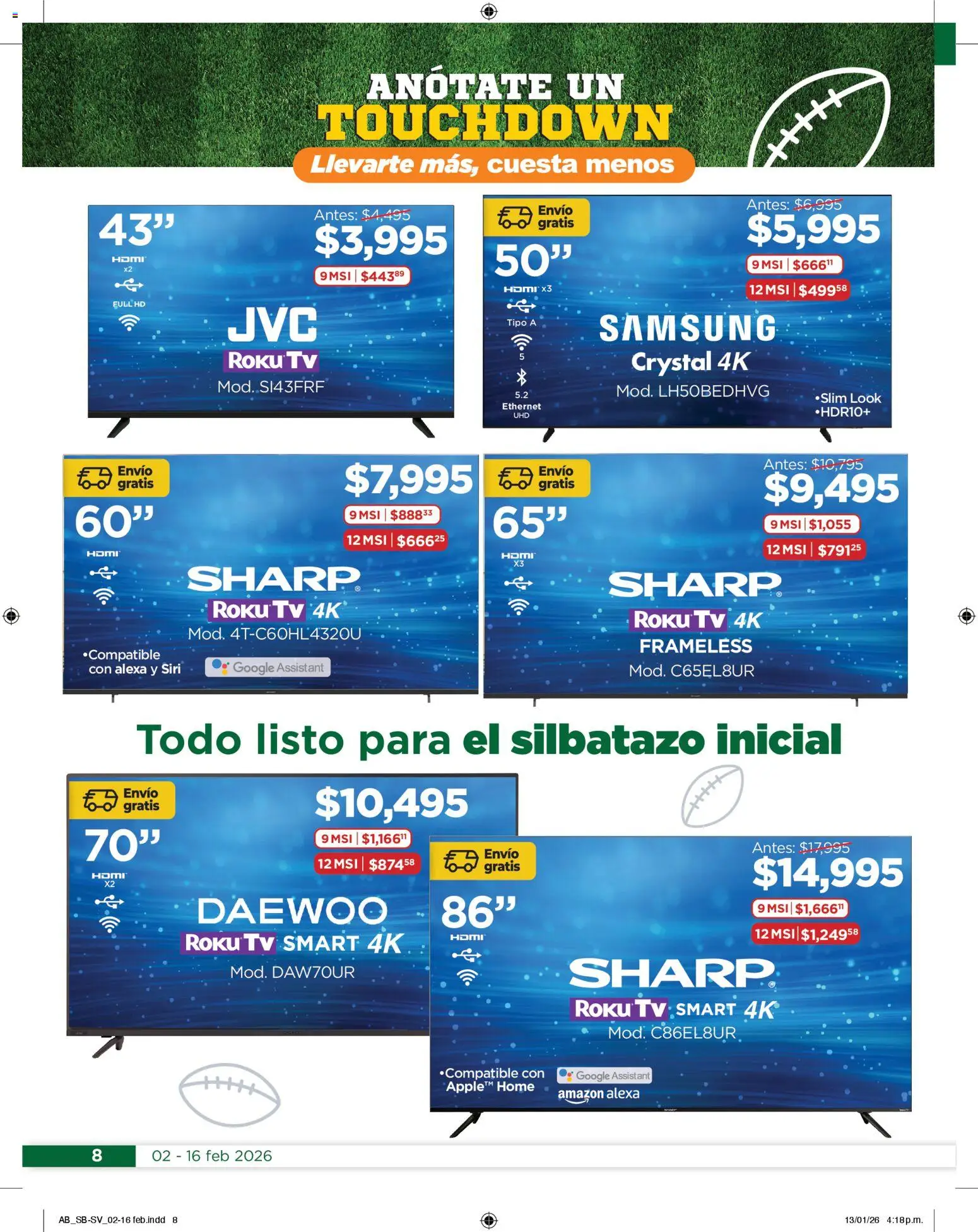 Nuevas ofertas de Chedraui válidas en toda la República Mexicana desde el 02.02.2026. ¡Encuentra las mejores ofertas en Chedraui folleto! | Página: 8