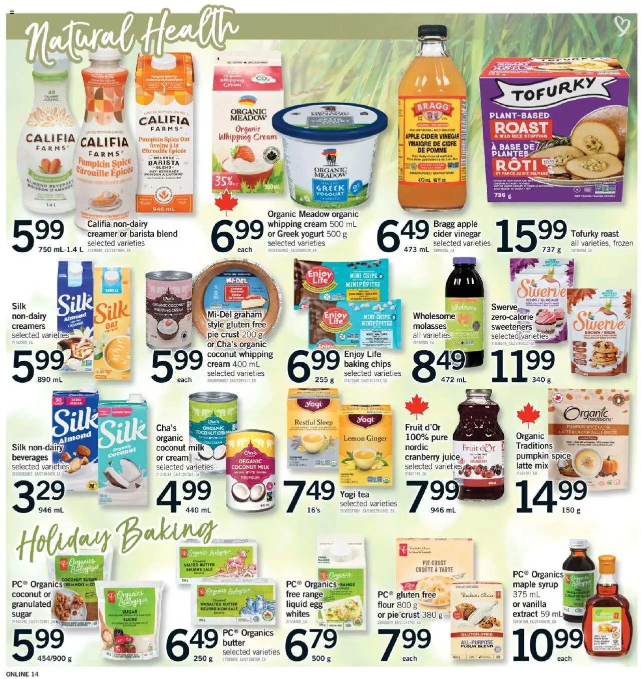 Fortinos flyer valid from 25.09.2025 | Page: 13 | Products: Tea, Milk, Butter, Yogurt