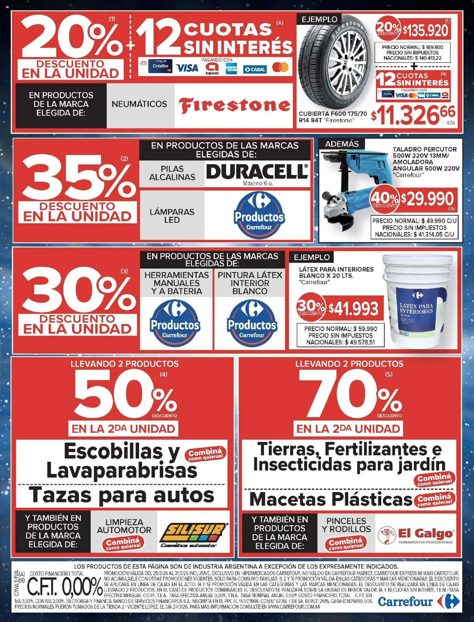 Carrefour - Ofertas AHORRO GIGANTE │ válido desde el 25.03.2026 | Página: 22 | Productos: Neumáticos, Banco, Amoladora, Batería