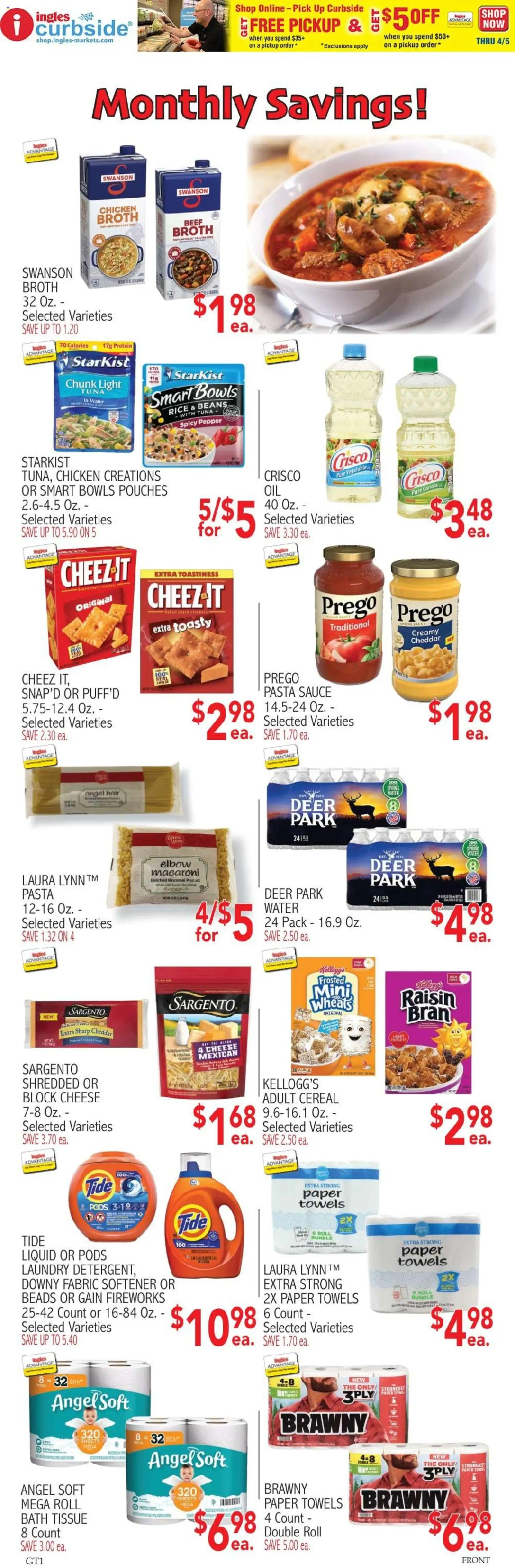 Ingles Weekly Ad - valid from 04.03.2026 | Page: 5 | Products: Bath, Fabric softener, Beef, Pasta