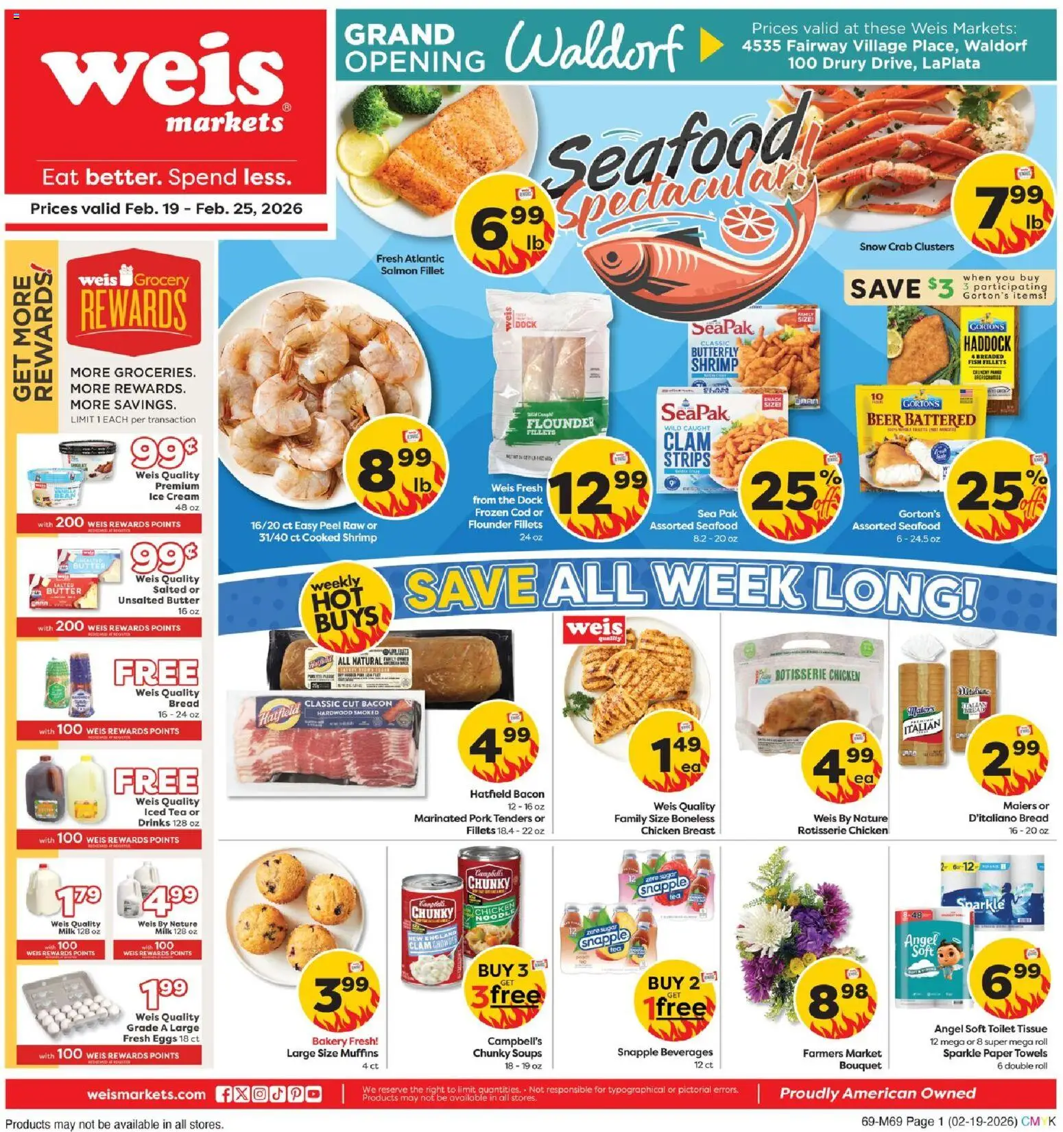 Weis Weekly Grand Opening - valid from 19.02.2026 | Page: 5 | Products: Bakery, Ice cream, Sugar, Seafood