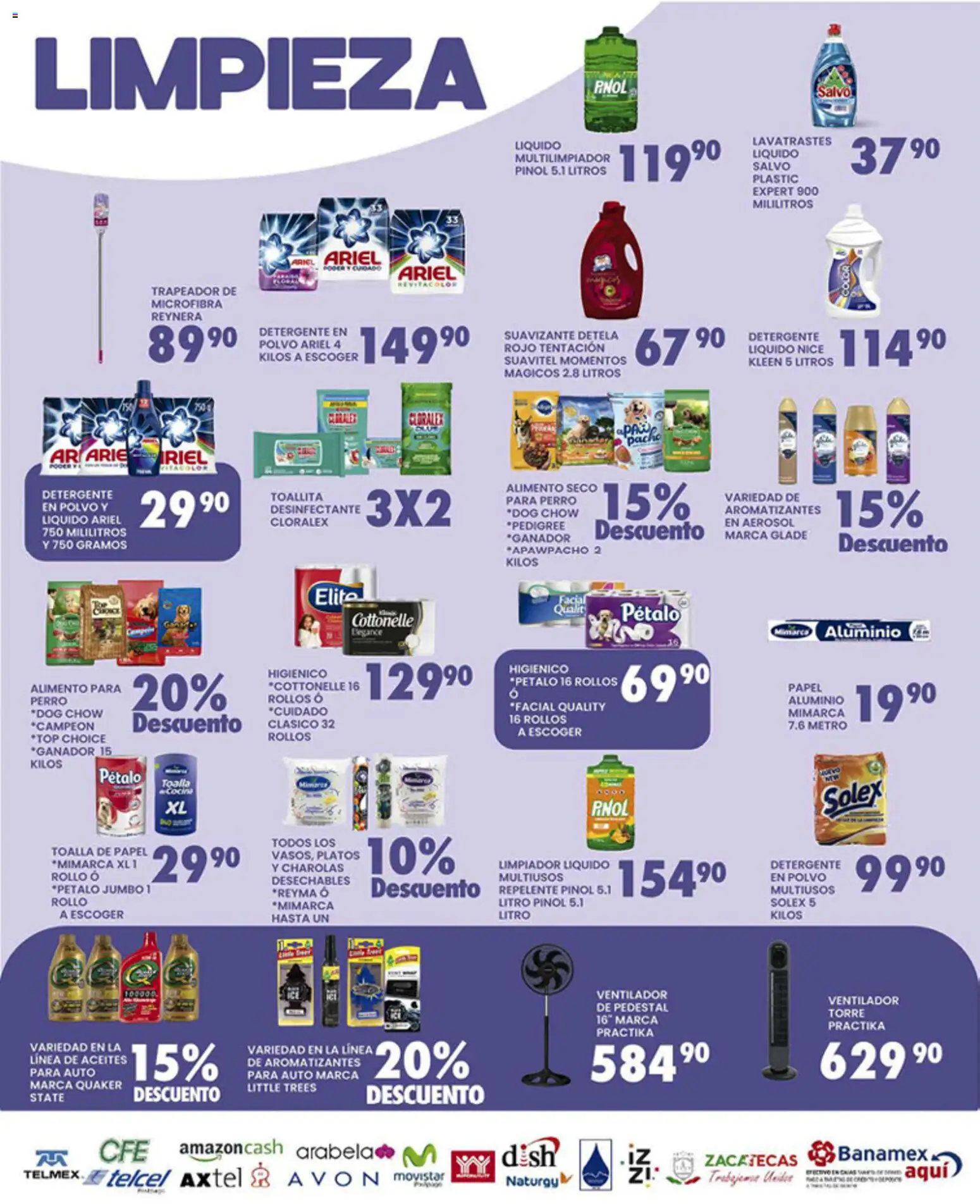 Nuevas ofertas de Alsuper válidas en toda la República Mexicana desde el 03.04.2026. ¡Encuentra las mejores ofertas en Alsuper folleto Zacatecas! | Página: 5 | Productos: Ventilador, Toalla, Trapeador, Polvo