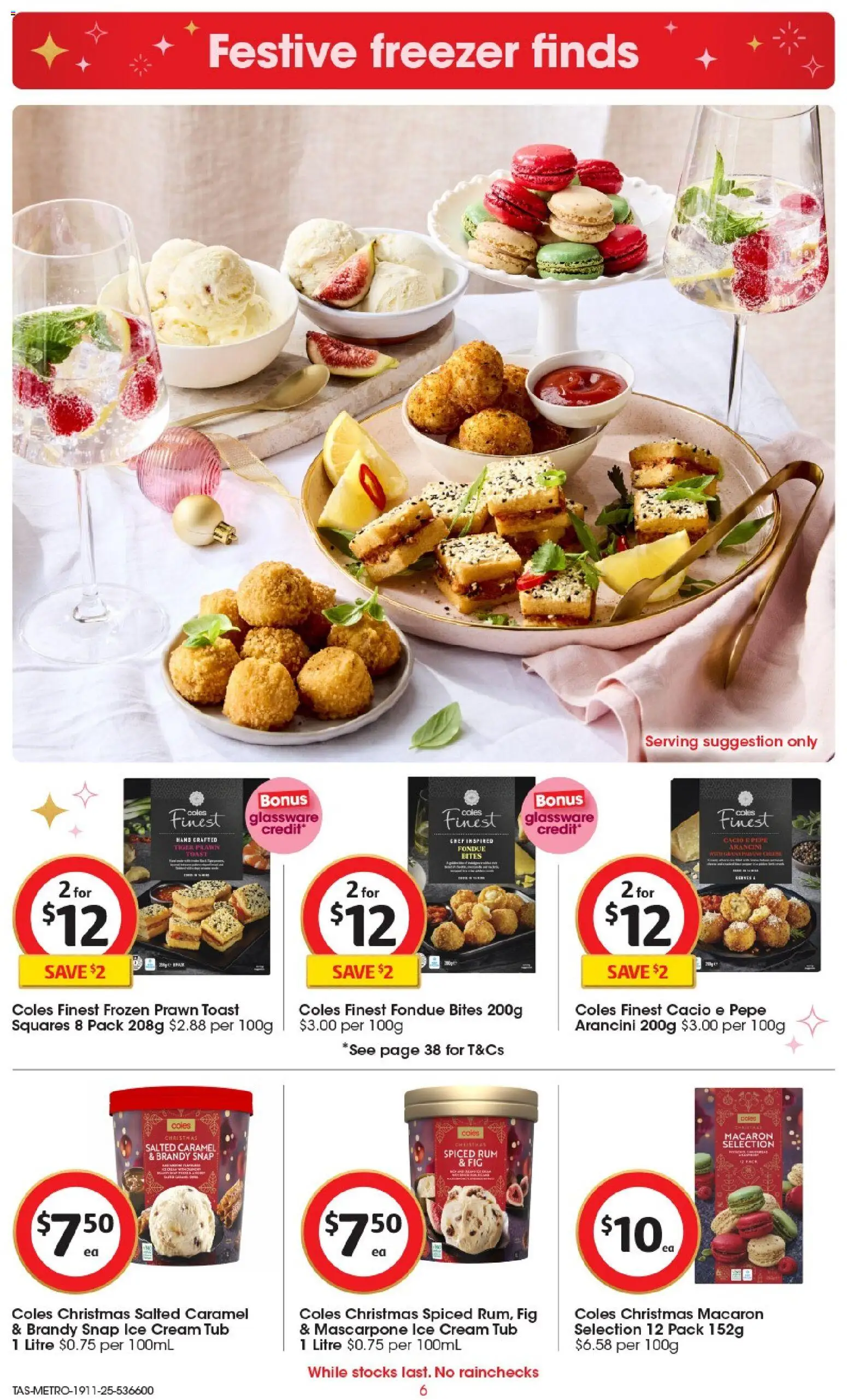 Coles catalogue - valid from 19.11.2025 | Page: 7 | Products: Glassware, Cream, Rum, Freezer