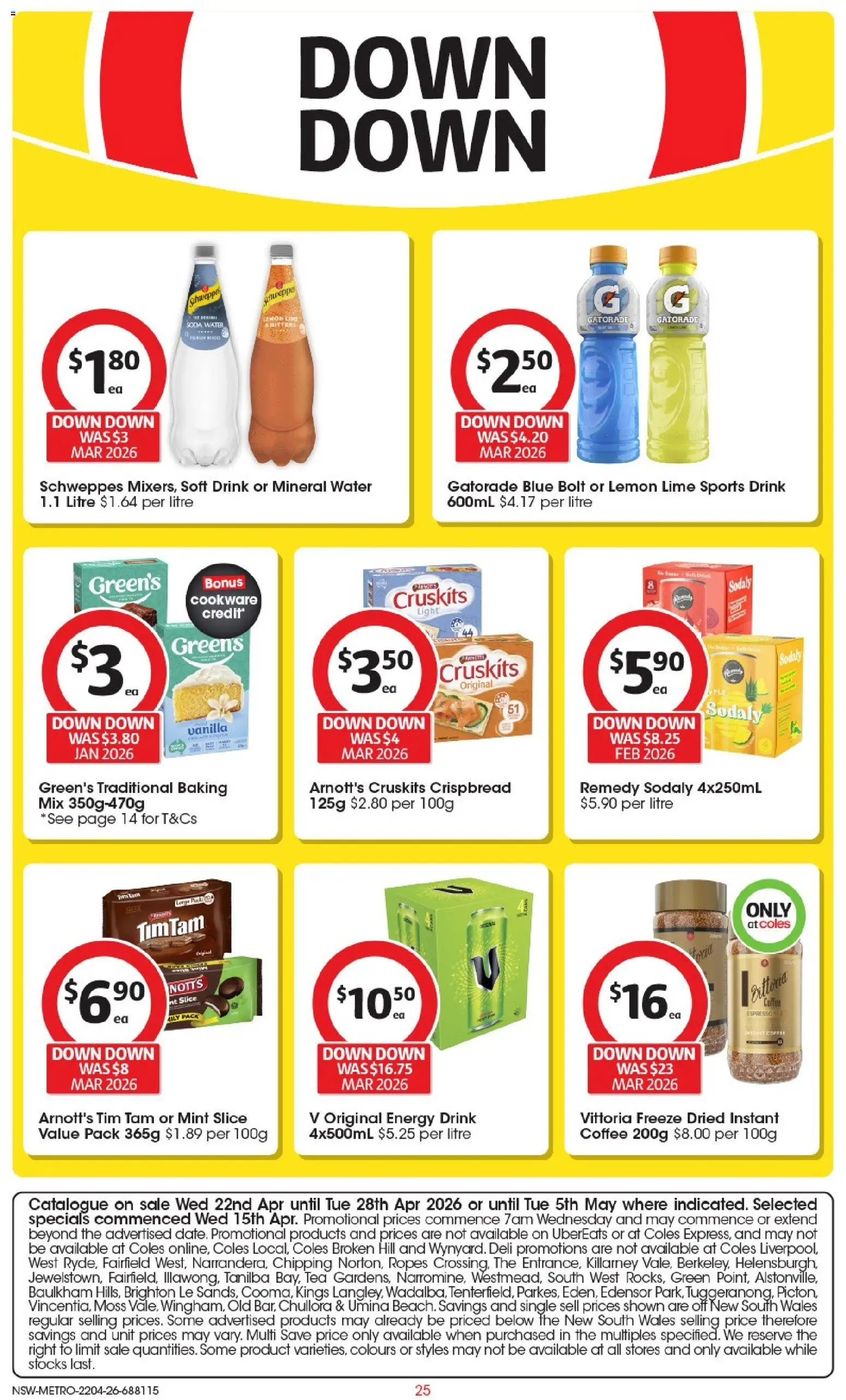 Coles catalogue - valid from 22.04.2026 | Page: 25 | Products: Tea, Cookware, Greens, Lime