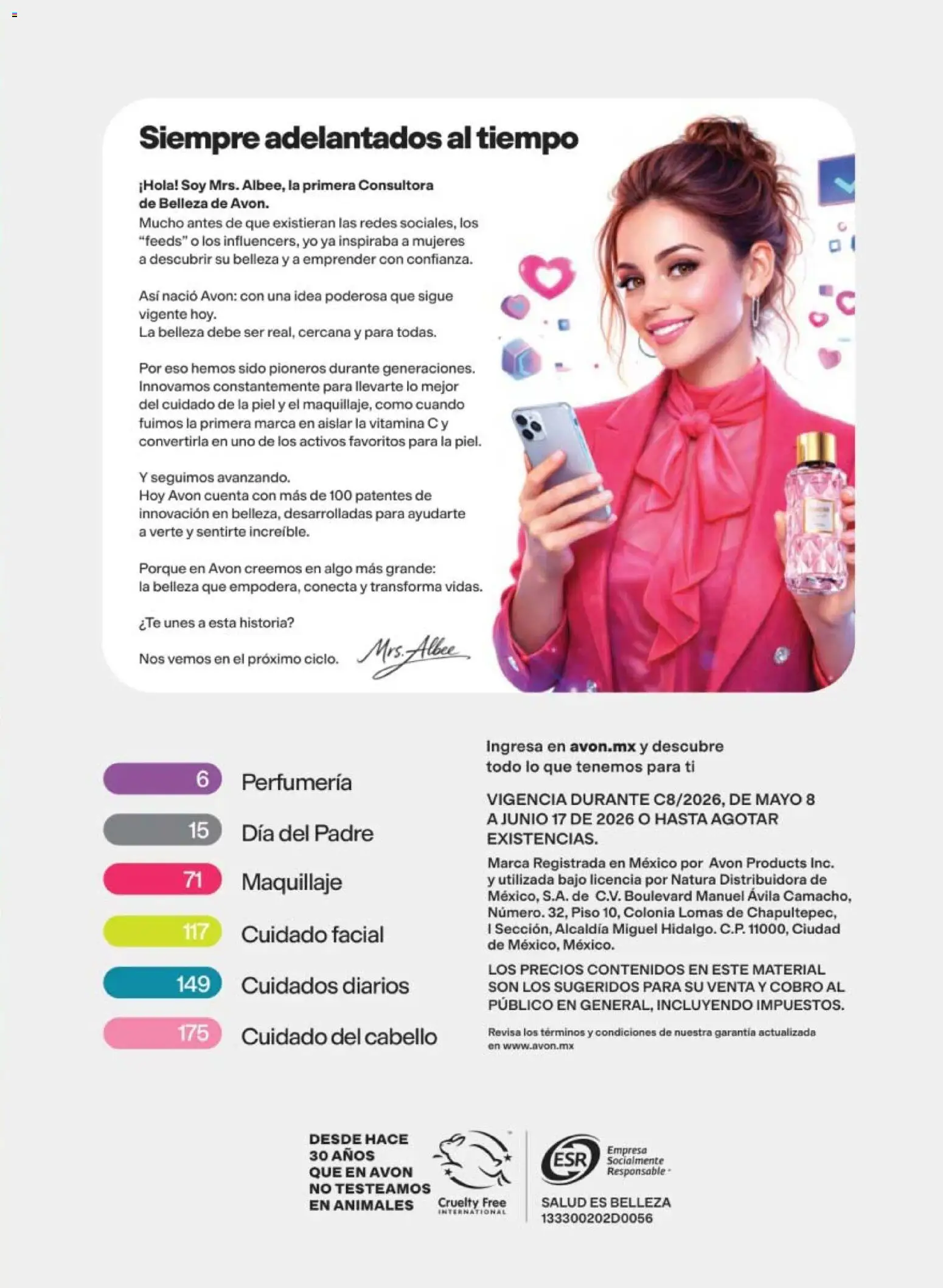 Nuevas ofertas de AVON válidas en toda la República Mexicana desde el 08.05.2026. ¡Encuentra las mejores ofertas en AVON campaña 8 2026! | Página: 13 | Productos: Maquillaje