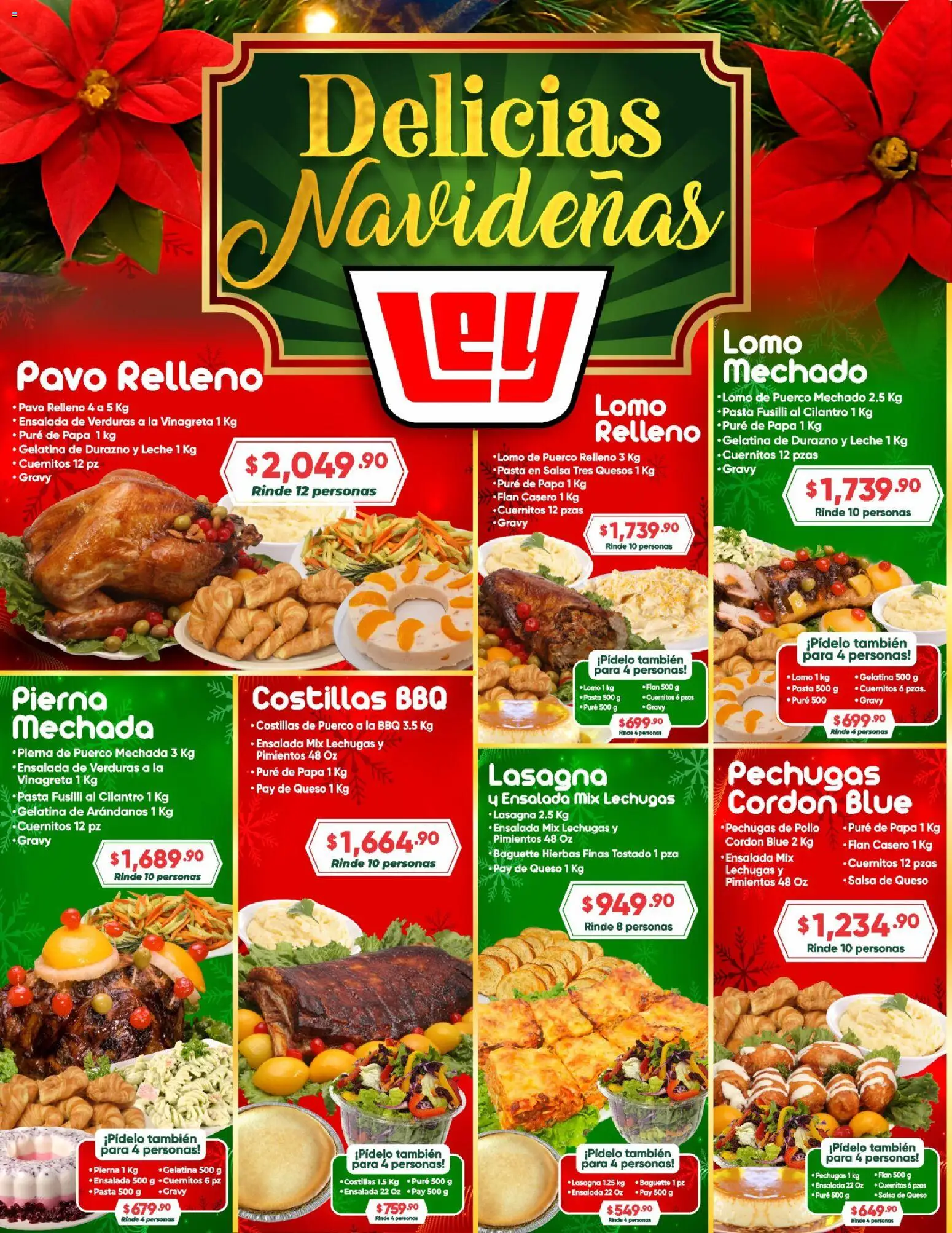 Nuevas ofertas de Casa Ley válidas en toda la República Mexicana desde el 19.12.2025. ¡Encuentra las mejores ofertas en Casa Ley folleto Delicias Navideñas Frontera! | Página: 12 | Productos: Papa, Gelatina, Leche, Arándanos