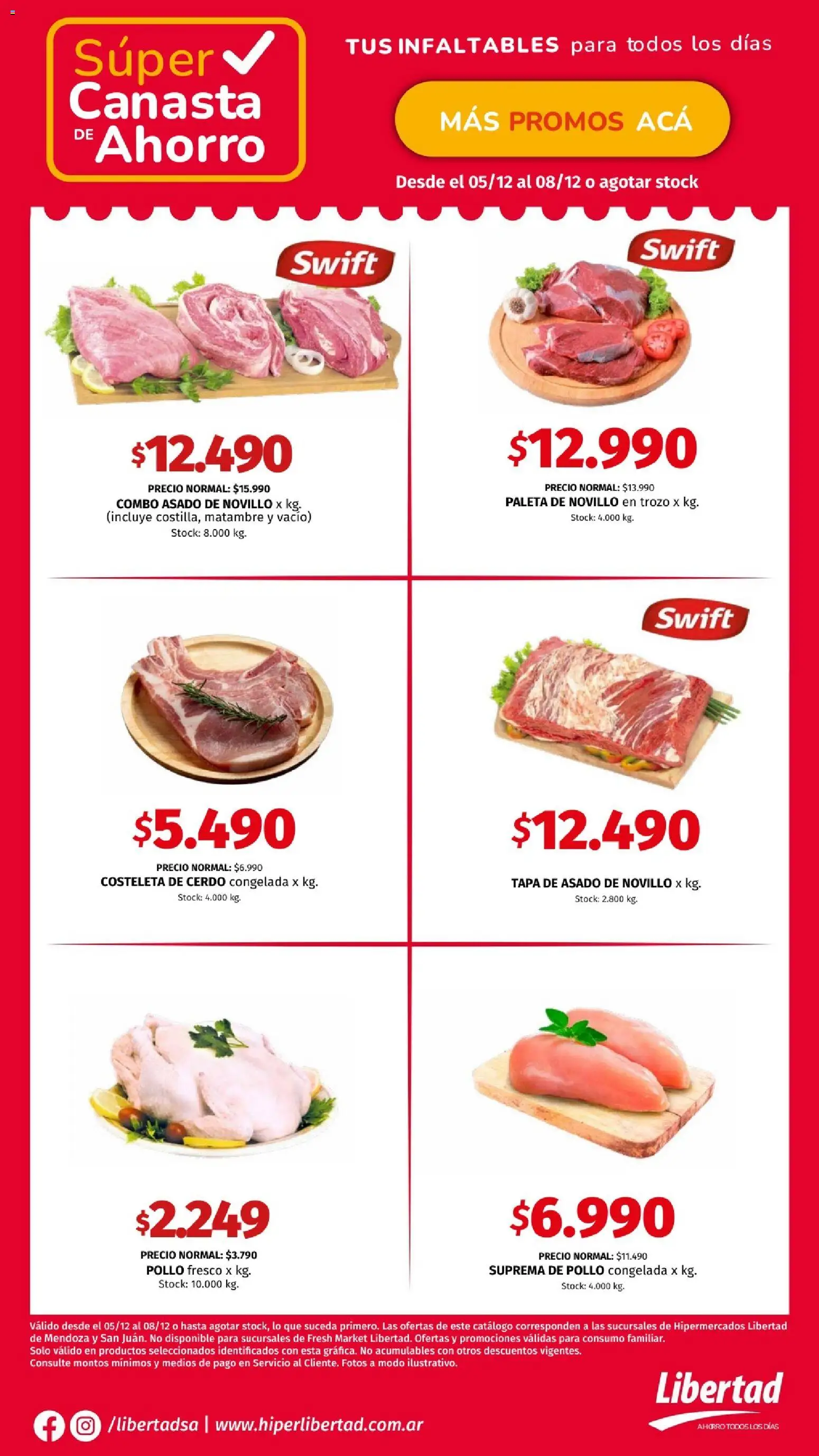 Hipermercado Libertad catálogo │ válido desde el 05.12.2025 | Página: 2 | Productos: Pollo, Paleta, Cerdo, Canasta