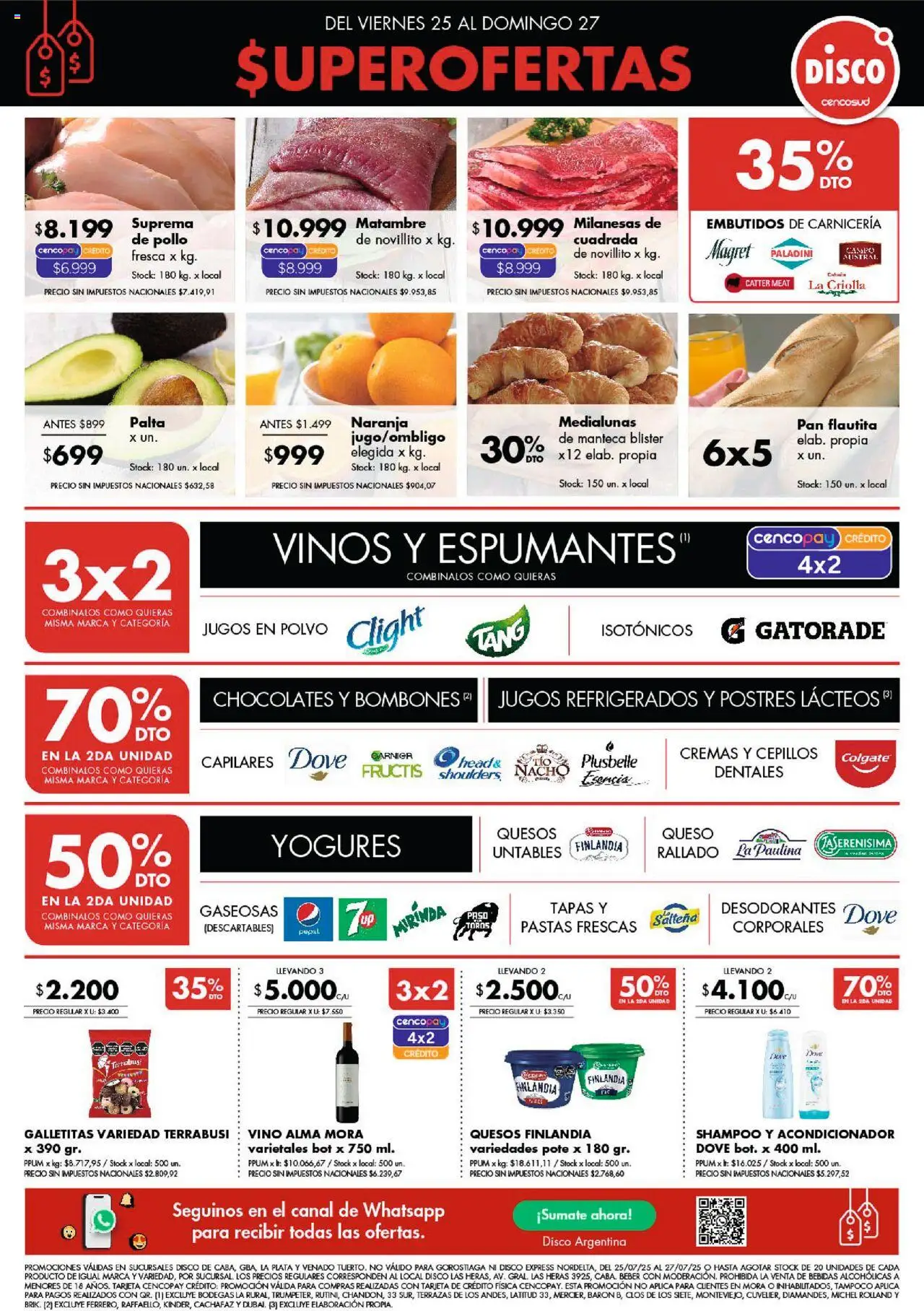 Disco ofertas │ válido desde el 25.07.2025 | Página: 1 | Productos: Polvo, Shampoo, Palta, Queso