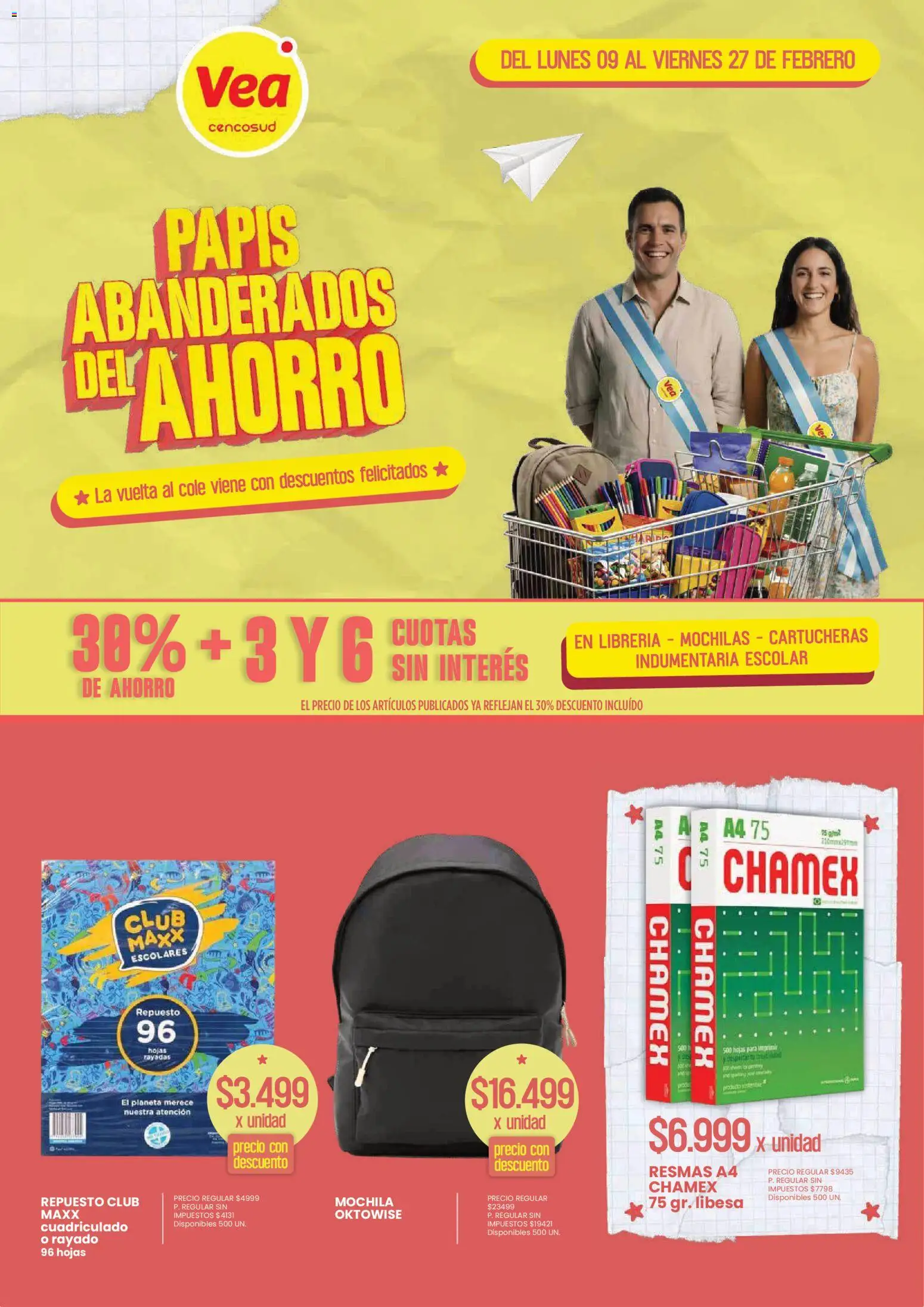 Vea - Oferta Nacional Vuelta al Cole │ válido desde el 09.02.2026 | Página: 1 | Productos: Mochila