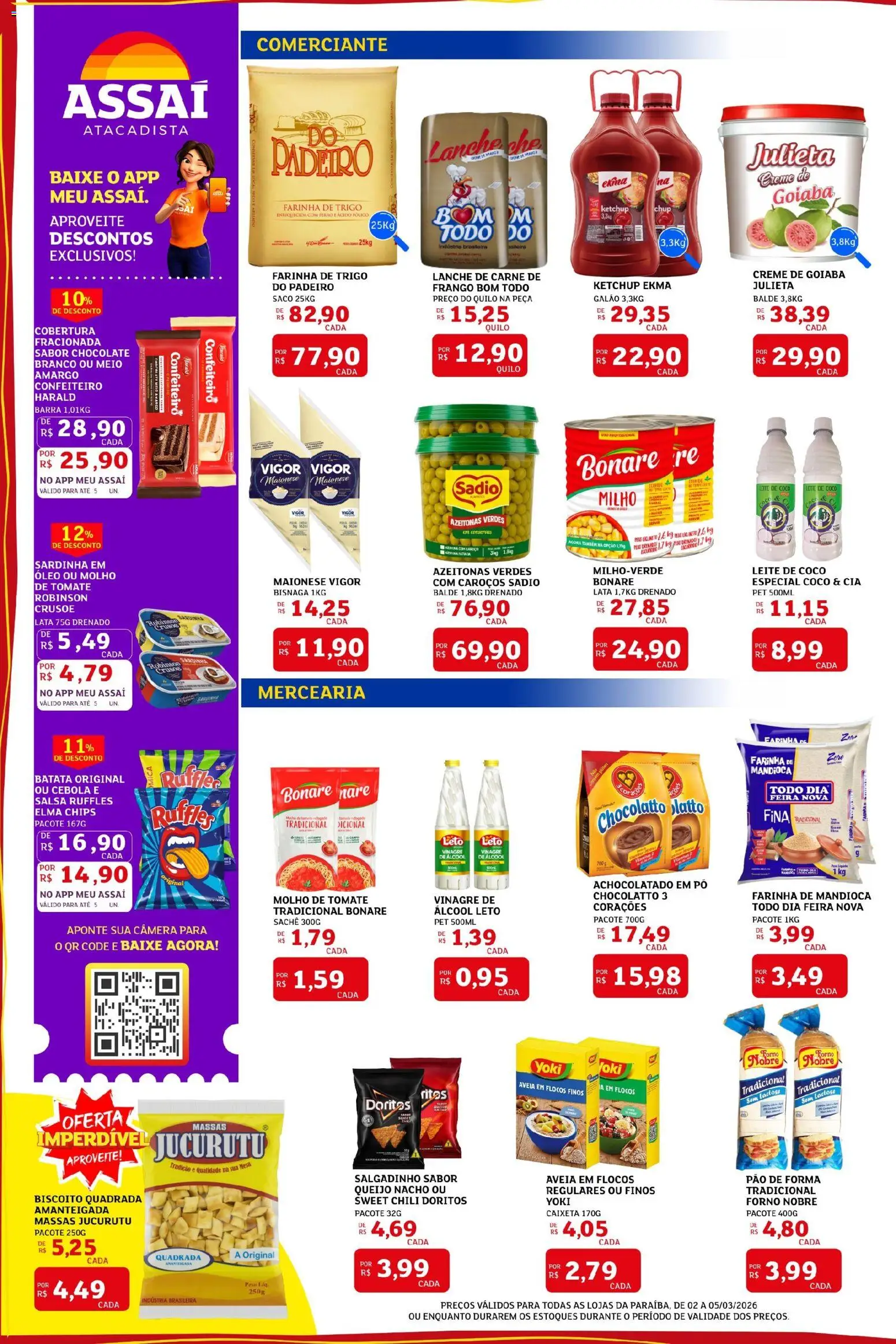 Assaí Atacadista Folheto - válido de 02.03.2026 | Página: 2 | Produtos: Goiaba, Mesa, Frango, Câmera