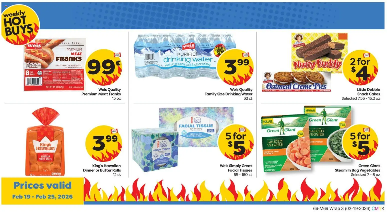Weis Weekly Grand Opening - valid from 19.02.2026 | Page: 3 | Products: Spinach, Water, Sugar, Bag