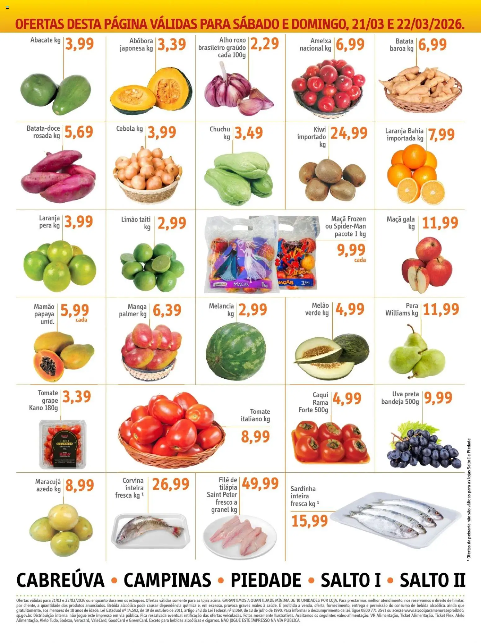 Sonda Folheto - válido de 20.03.2026 | Página: 7 | Produtos: Melão, Abóbora, Cebola, Mamão