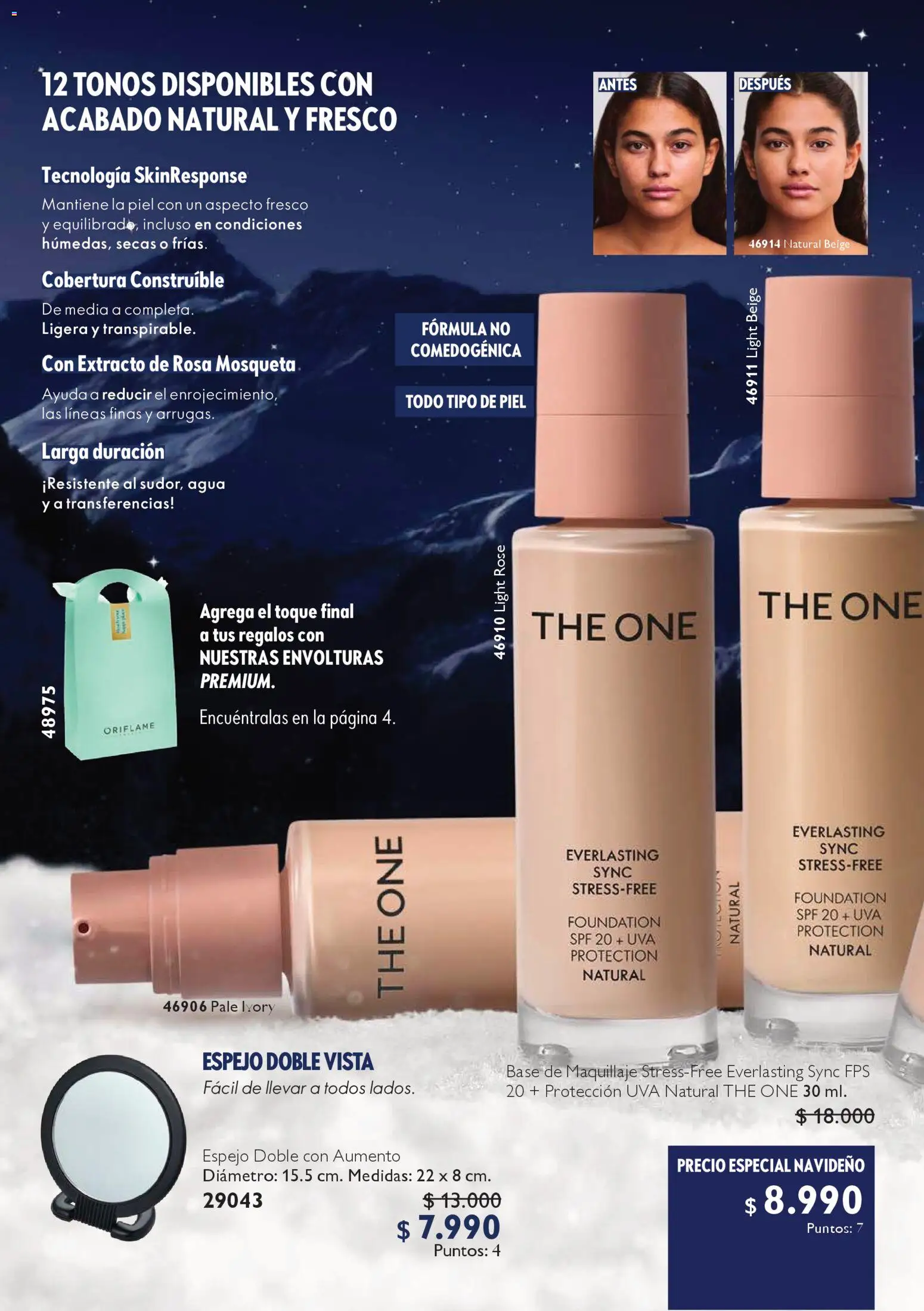 Oriflame catálogo │ válido desde el 06.12.2025 | Página: 42 | Productos: Agua, Espejo, Maquillaje, Base