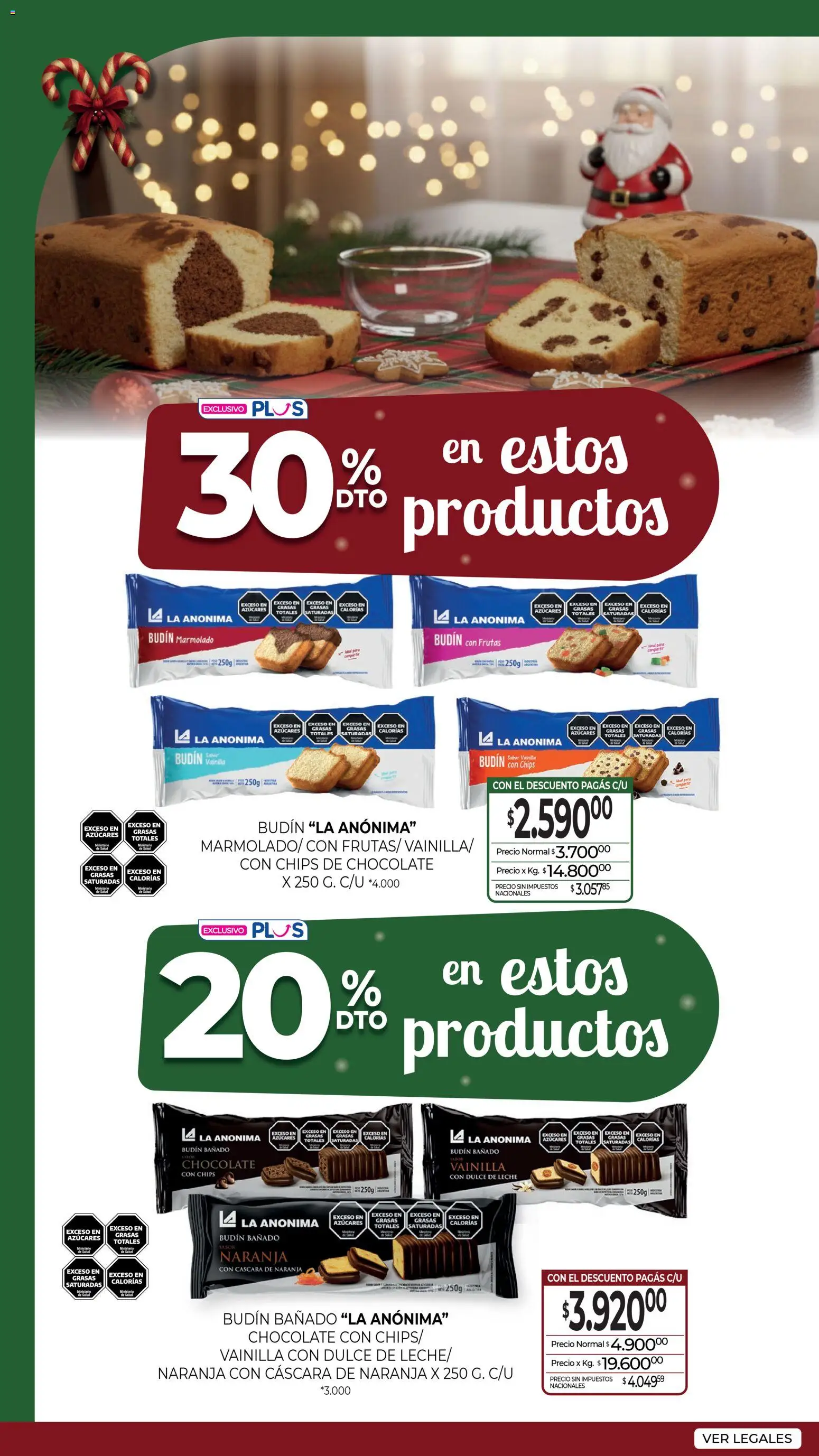 La Anonima catálogo │ válido desde el 04.12.2025 | Página: 2 | Productos: Budín, Dulce de leche, Leche, Chocolate