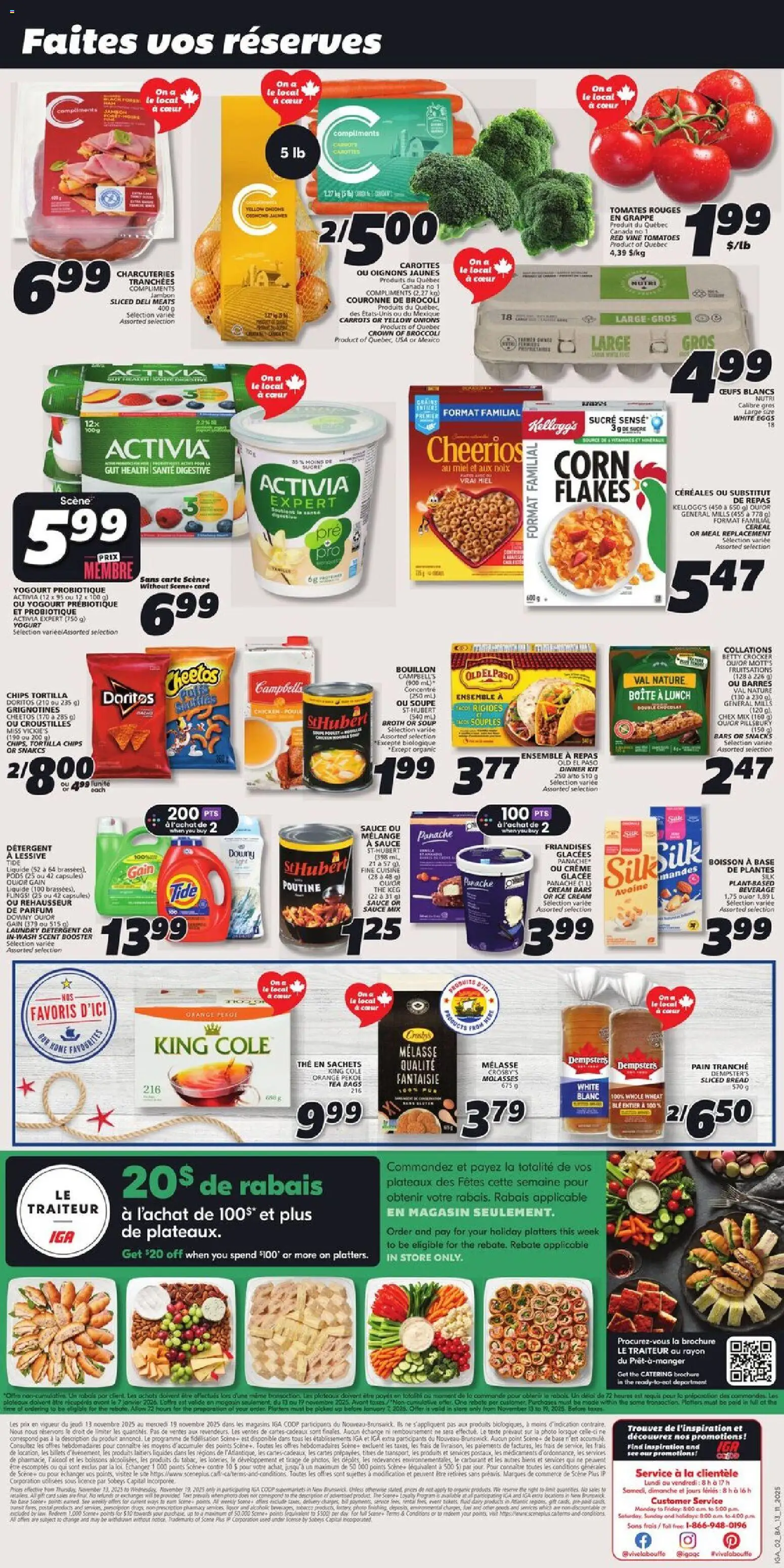 IGA flyer valid from 13.11.2025 | Page: 2 | Products: Cream, Flakes, Detergent, Bread