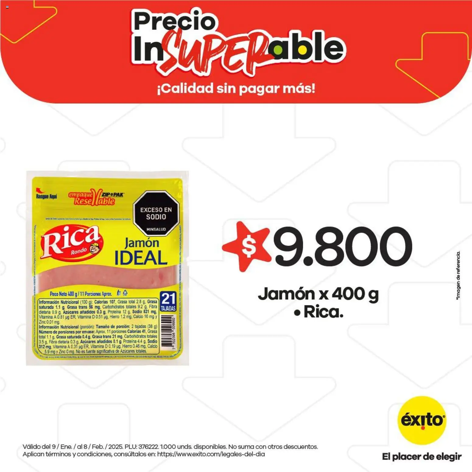 Éxito revista - valida desde el 09.01.2026 | Página: 2 | Productos: Peso, Jamón