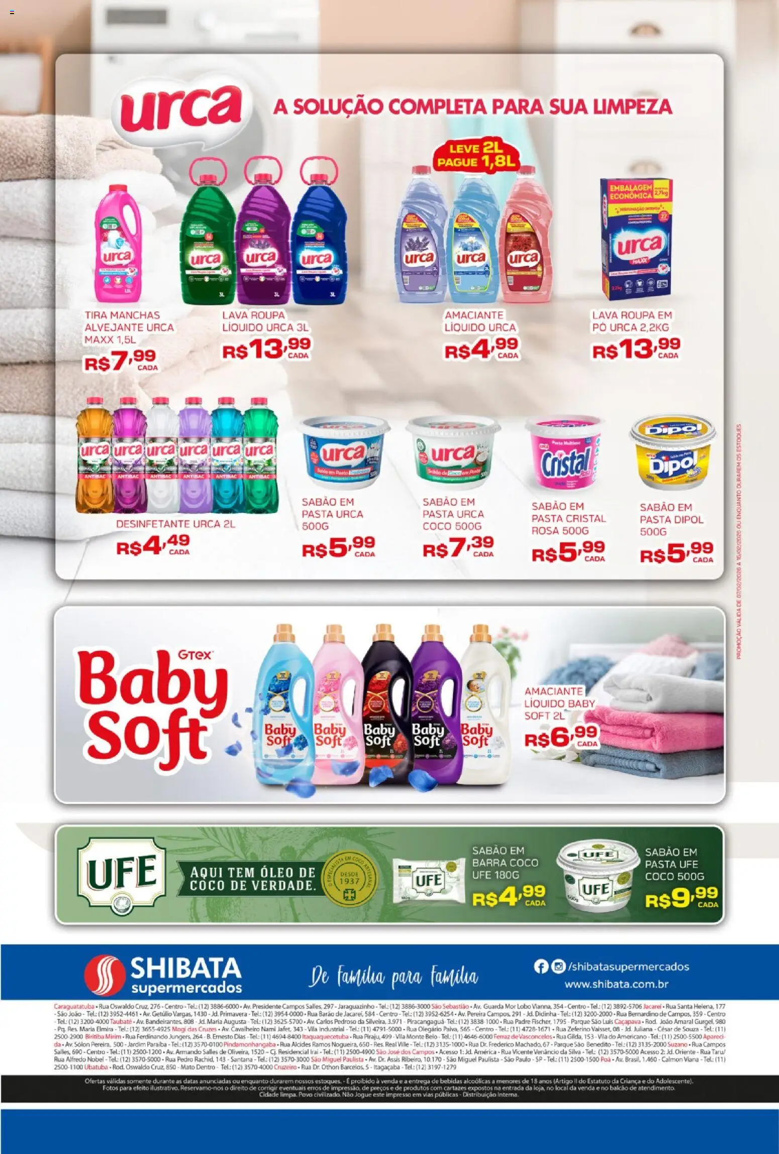Shibata Folheto - válido de 07.02.2026 | Página: 2 | Produtos: Sabão, Óleo, Amaciante, Desinfetante