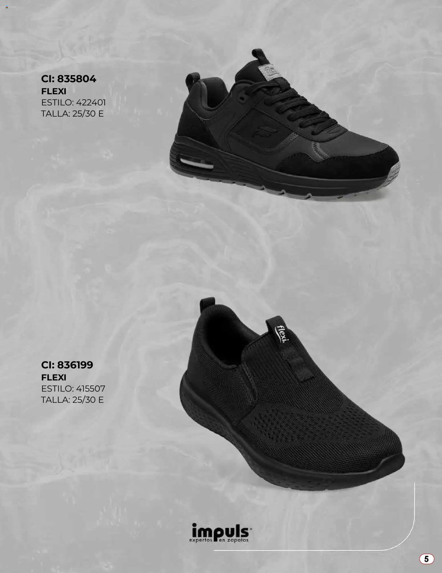 Nuevas ofertas de Impuls válidas en toda la República Mexicana desde el 04.11.2025. ¡Encuentra las mejores ofertas en Impuls catálogo De Calzado Flexi 2025! | Página: 5 | Productos: Zapatos